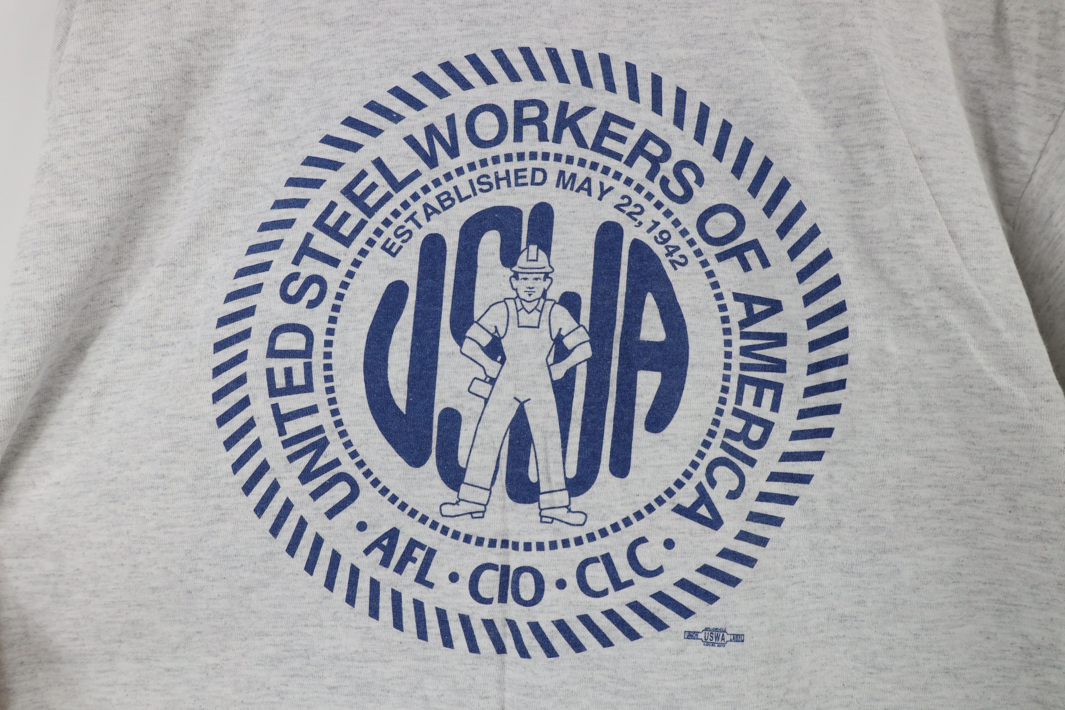Vintage Vintage 90s Streetwear Steel Workers Local 1915 T-Shirt USA Size US L / EU 52-54 / 3 - 9 Thumbnail