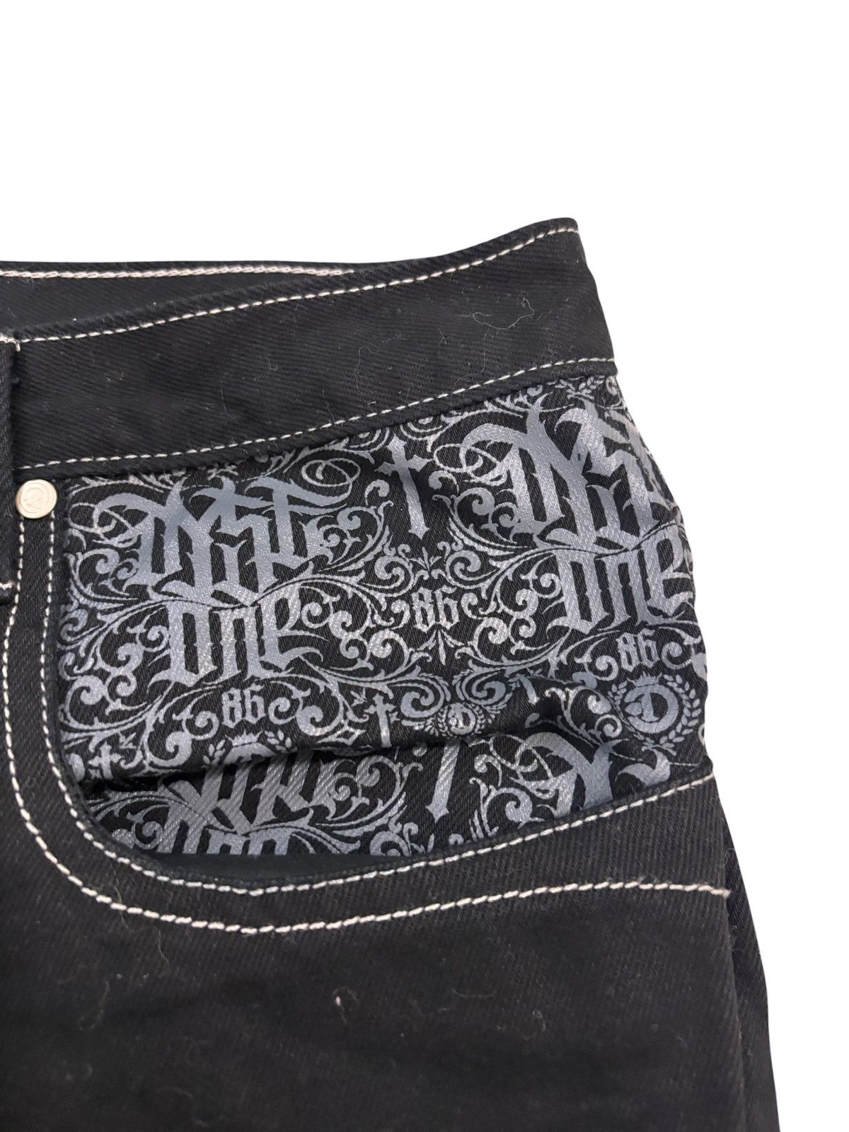 JNCO Vintage 90s Jnco Style Jean Shorts Mens 42 Graffiti Back Hit Size US 42 / EU 58 - 9 Thumbnail