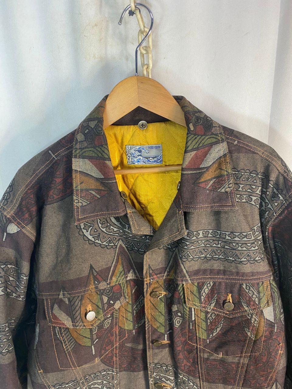 Kenzo Kenzo jeans fullprint button up trucker denim jacket Size US L / EU 52-54 / 3 - 6 Thumbnail