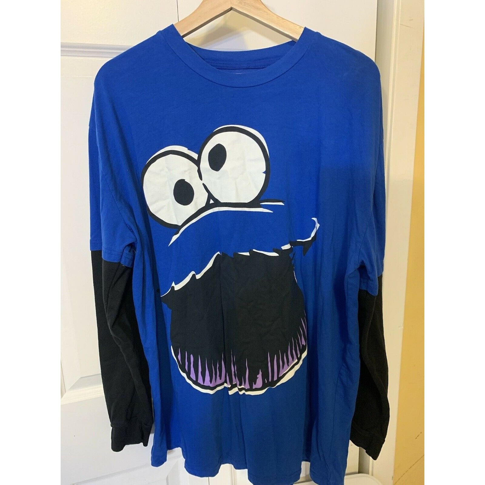 Other Sesame Street Cookie Monster T Shirt Men’s Sz XL Blue Long Size US XL / EU 56 / 4 - 3 Thumbnail