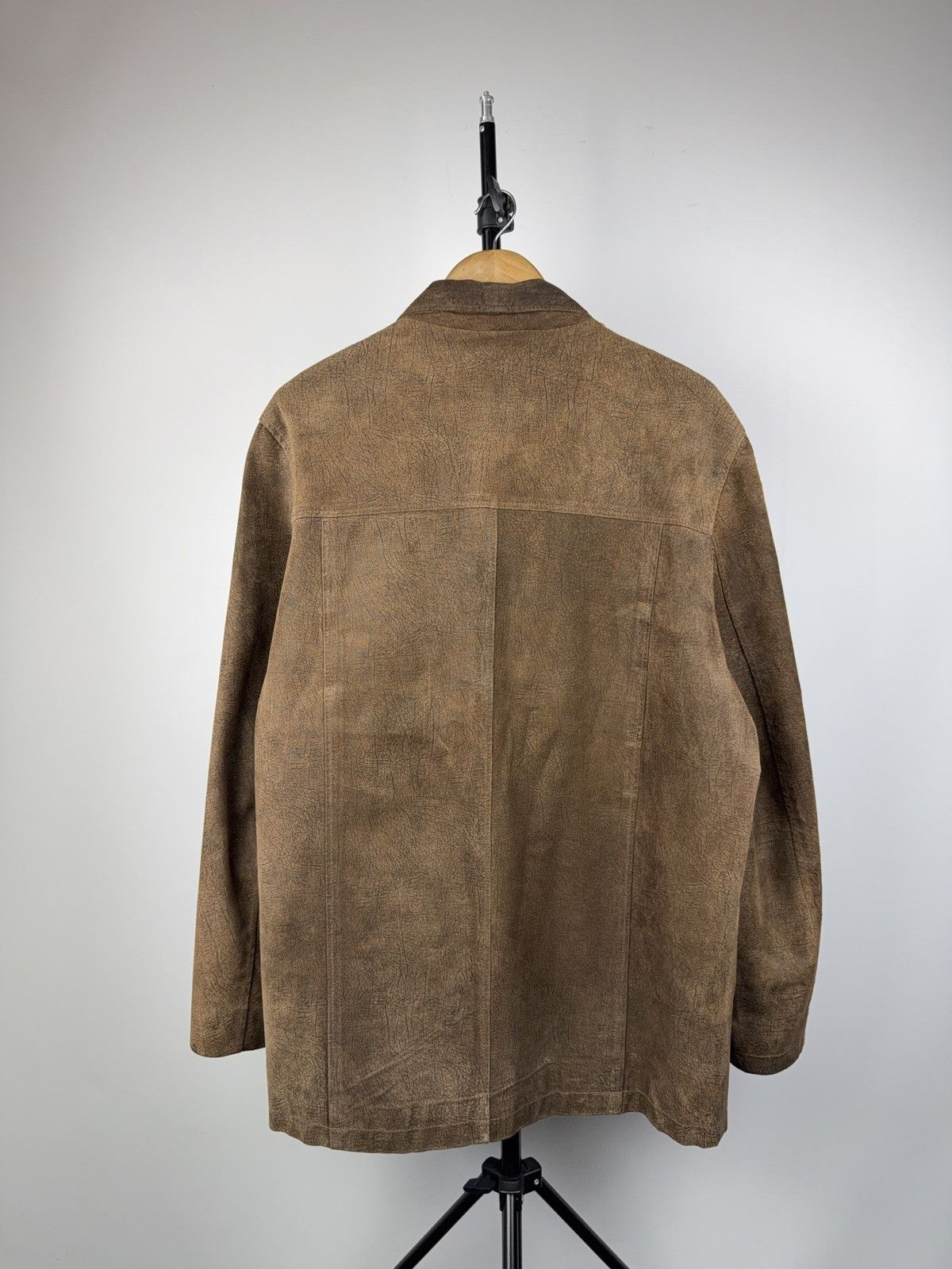 Japanese Brand Avant Garde 90s Retro Vintage Brown Leather Blazer Jacket XL Size US XL / EU 56 / 4 - 7 Thumbnail