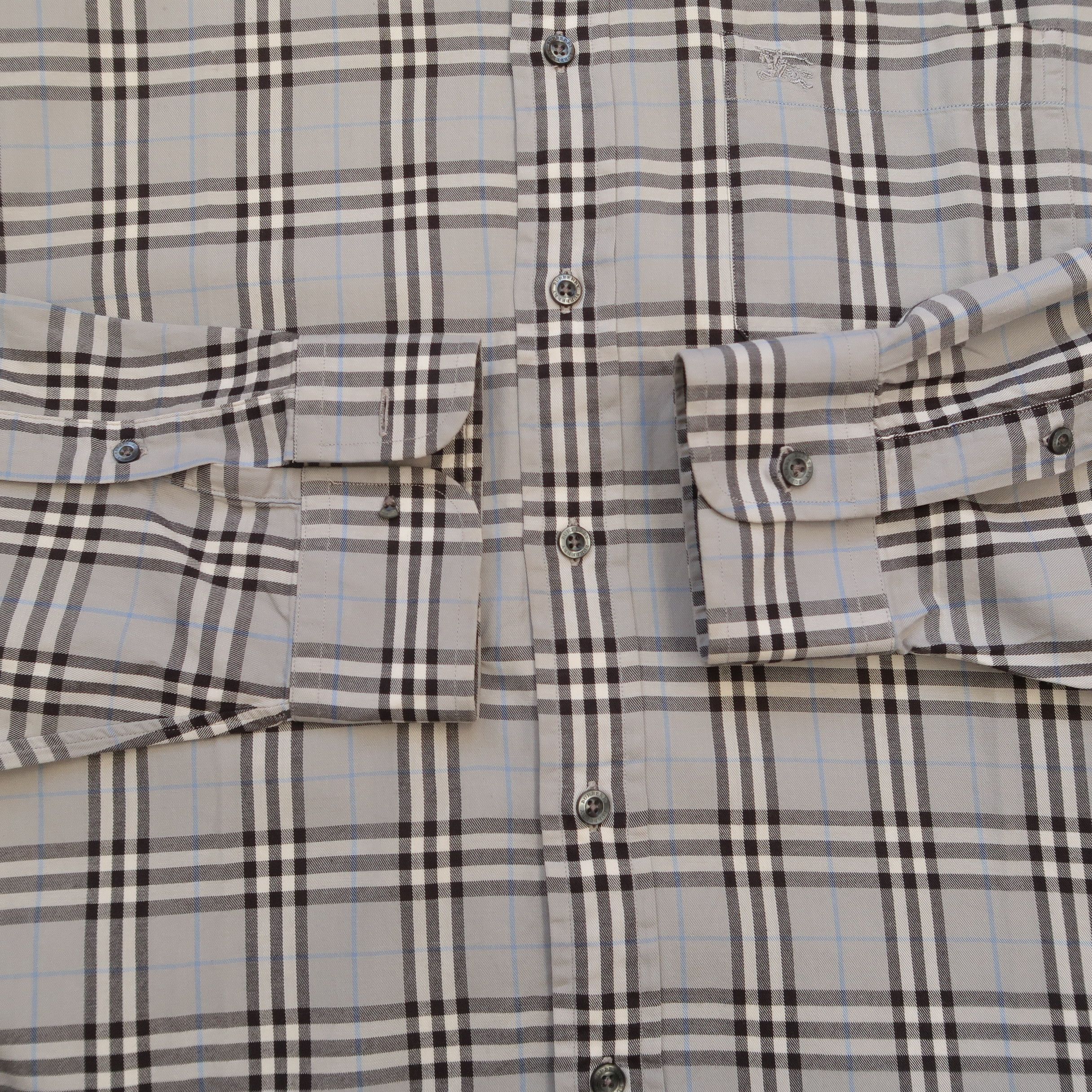Burberry Burberry London Nova Check Gray Shirt Old Money Style Size US L / EU 52-54 / 3 - 10 Thumbnail