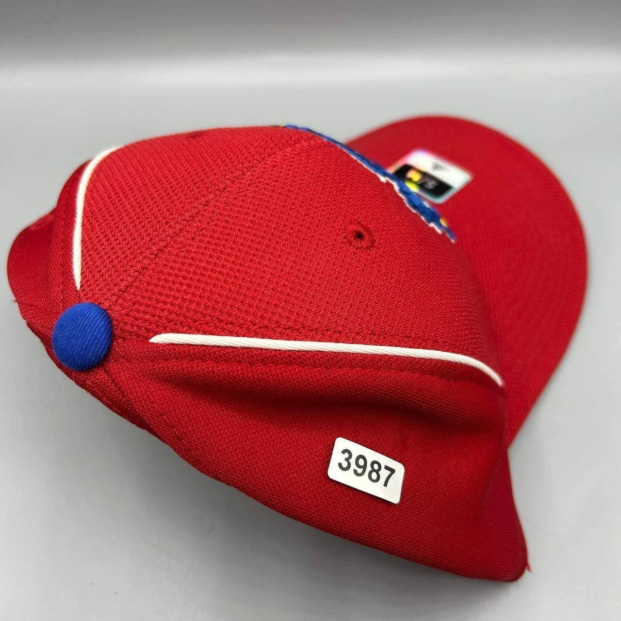 Adidas Kansas Jayhawks Hat Men S-M Embroidered Stretch Fitted Size ONE SIZE - 8 Thumbnail
