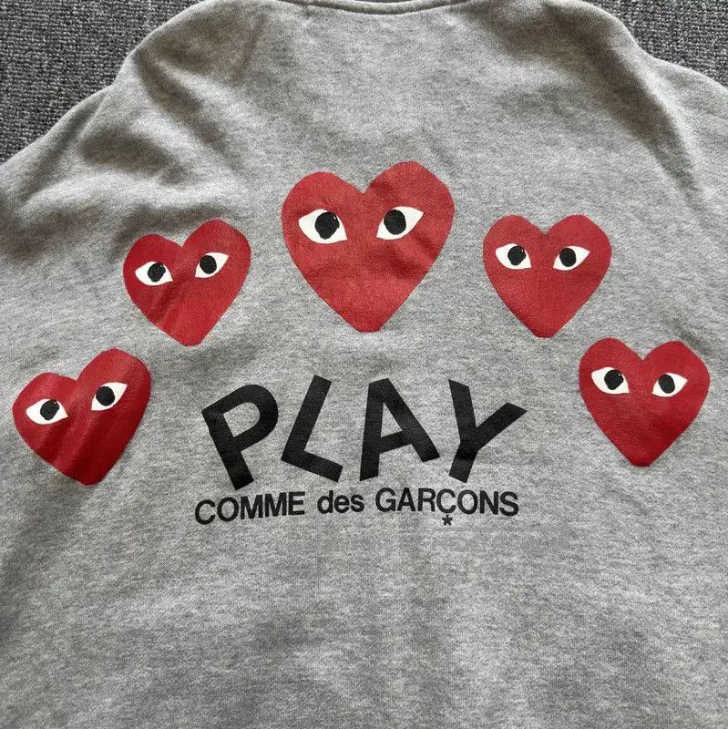 Comme des Garçons Gray Cotton Men's Hoodie .