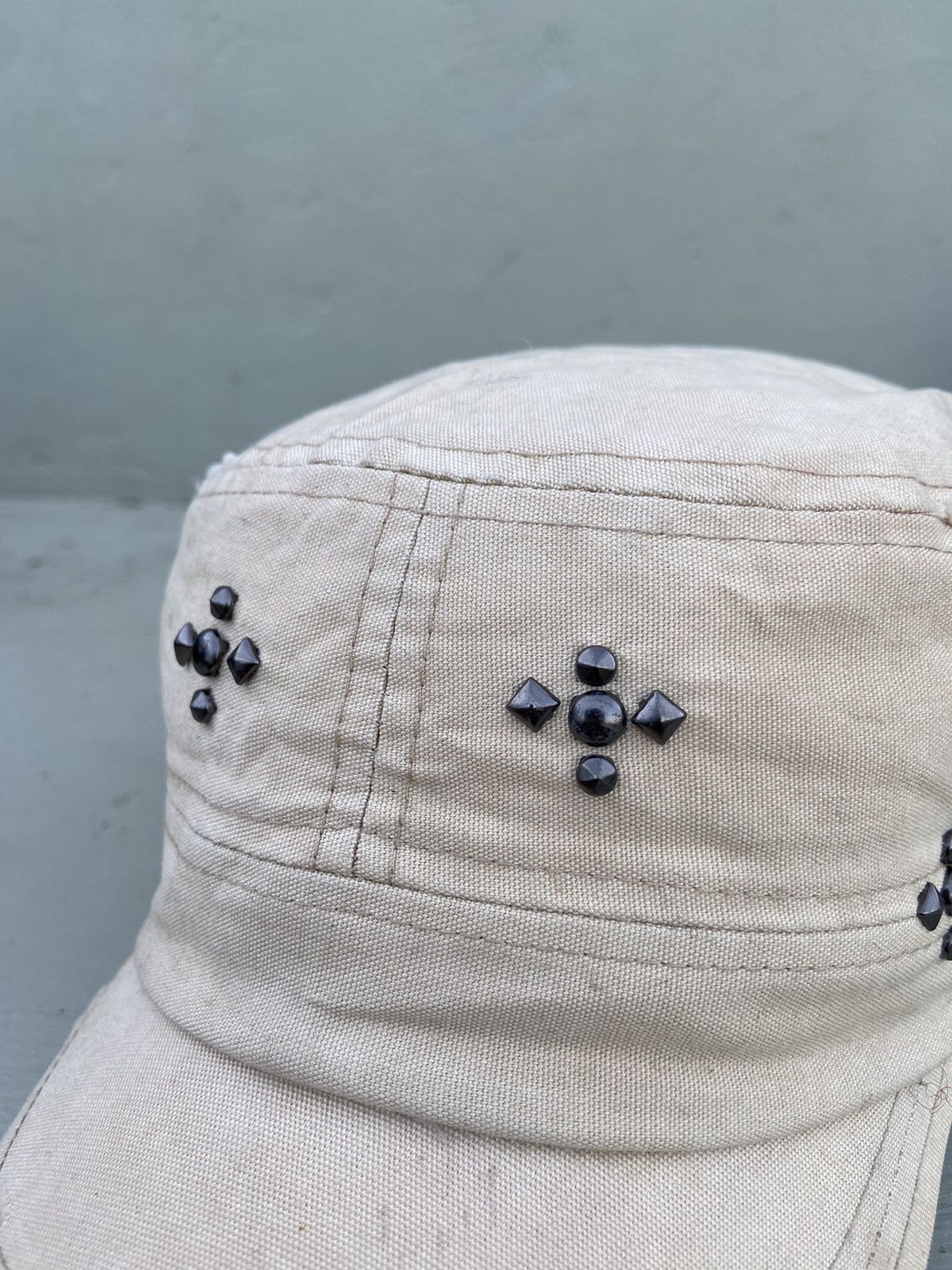 Le Grande Bleu (L.G.B.) 2000s Michel klein button studded patrol hat Size ONE SIZE - 5 Thumbnail
