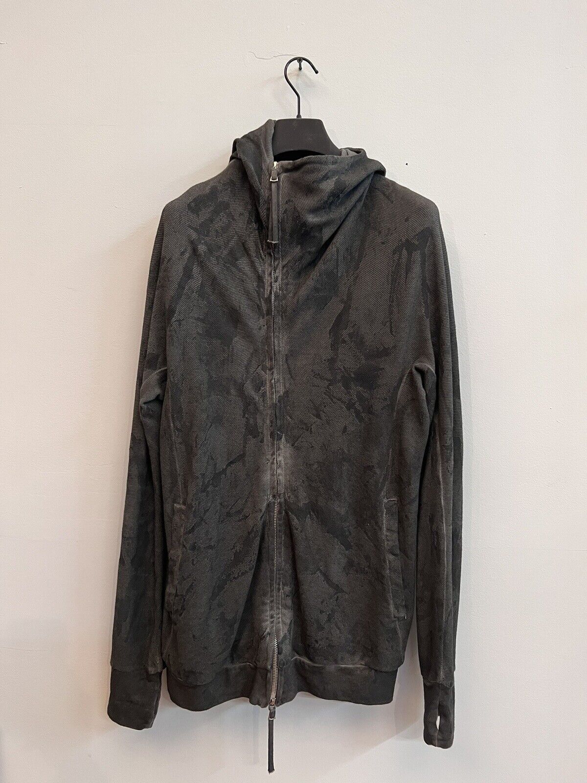 16SS Boris Bidjan Saberi Zipper2 F0503M Dark Grey Sweatshirts Hoodies