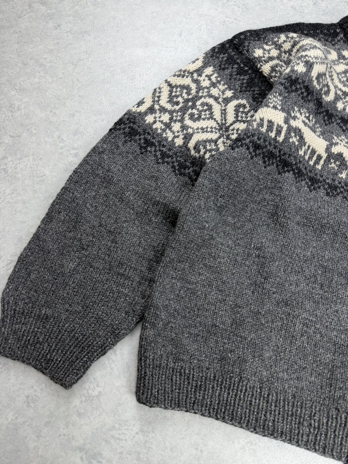 Vintage Vintage Saga Knit Norway Nordic Reindeer Wool Sweater Size US XL / EU 56 / 4 - 3 Thumbnail