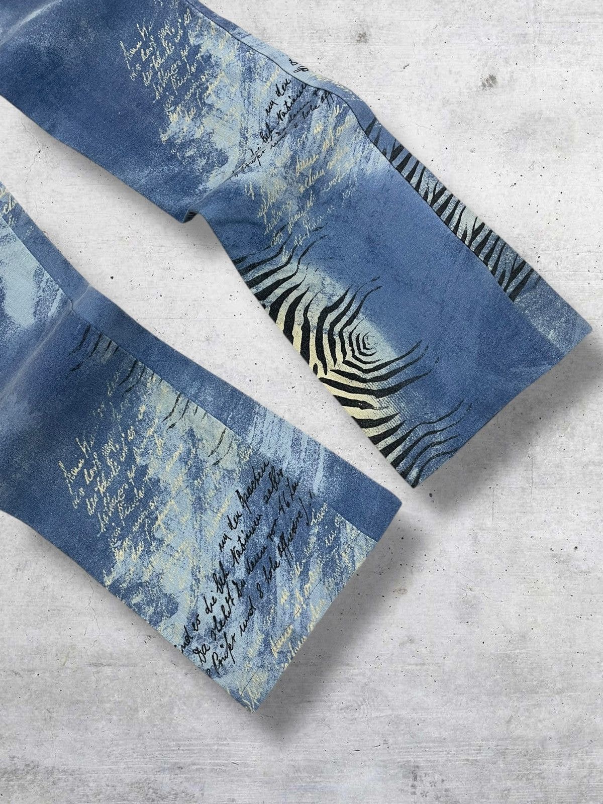 Vintage VINTAGE 80S OG ITALIAN DESIGNER POEM BLUE AQUARIUM ART PANT Size US 28 / EU 44 - 3 Thumbnail