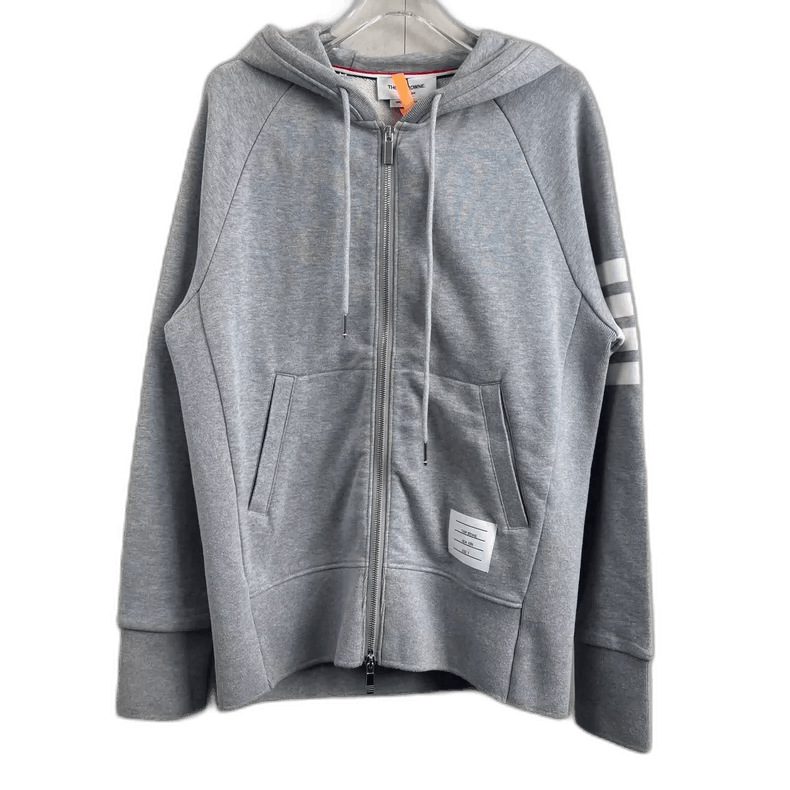 Thom Browne Thom Browne Gray Knit Hoodie Jacket Size US M / EU 48-50 / 2 - 1 Thumbnail