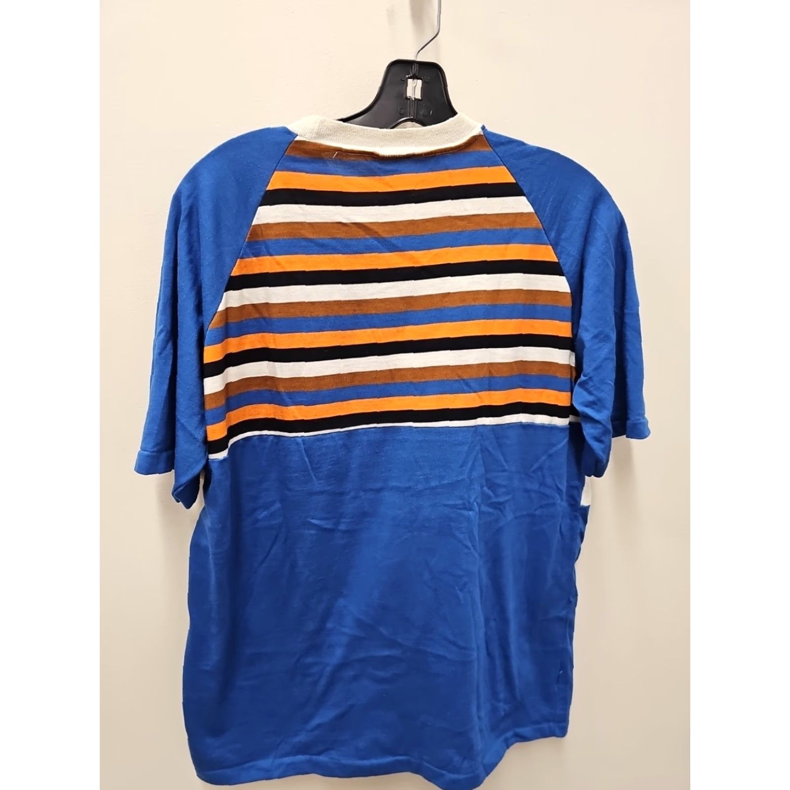 Vintage VINTAGE Puritan Short Sleeve Shirt Blue 70s Striped Hippy Large Shirt Mens Size US L / EU 52-54 / 3 - 4 Thumbnail