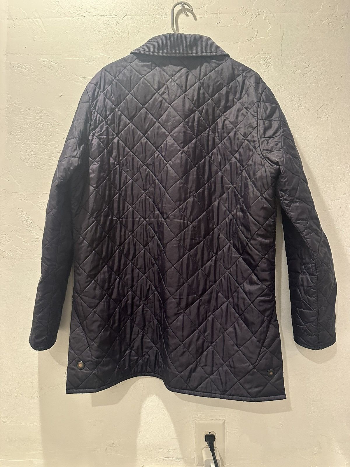 Barbour × Vintage Navy Blue Quilted Light Jacket Size US L / EU 52-54 / 3 - 2 Thumbnail