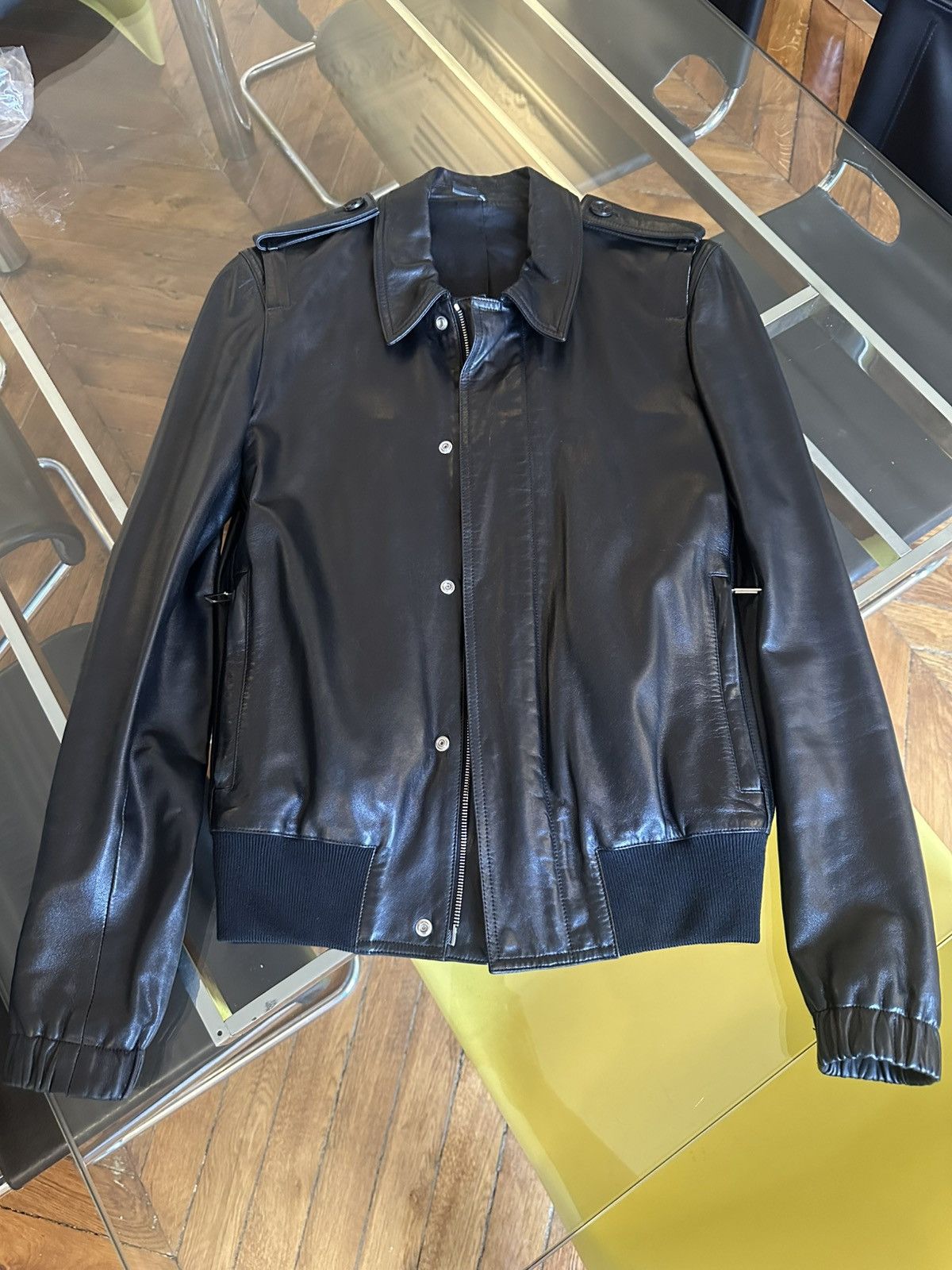 Dior Dior Homme Black leather jacket Size US S / EU 44-46 / 1 - 1 Thumbnail
