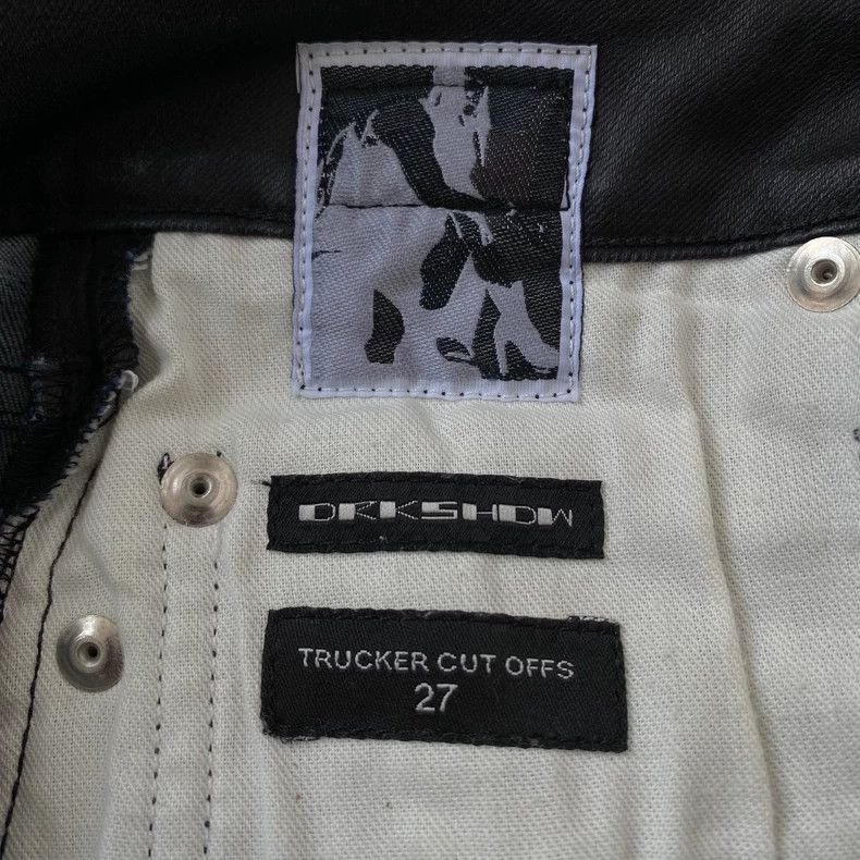 Rick Owens Rick Owens size XS waxed denim shorts Size 42" / US 20 - 6 Thumbnail