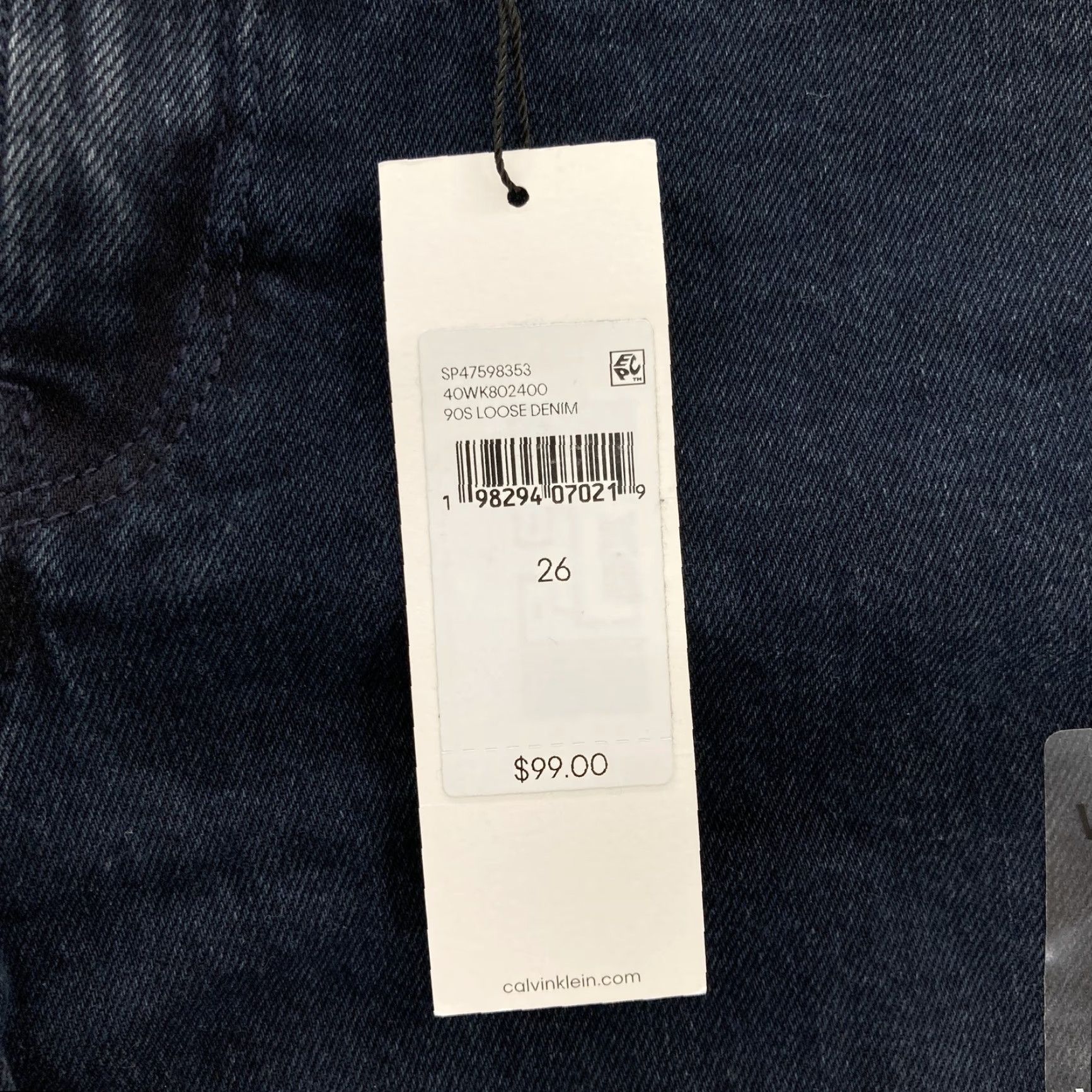 Calvin Klein Calvin Klein Jeans Womens 26 Flare Jeans Dark Blue Denim Stretch 90s Retro Vintage Style Women Size 26" / US 2 / IT 38 - 4 Thumbnail