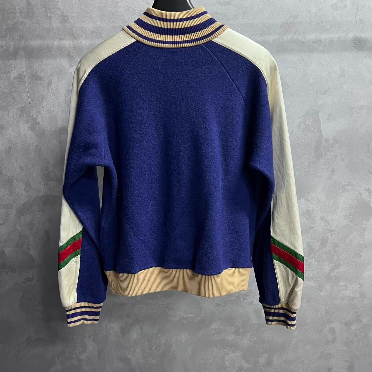 Gucci Gucci Blue Knit Wool Logo Jacquard Jacket Size US XS / EU 42 / 0 - 2 Thumbnail