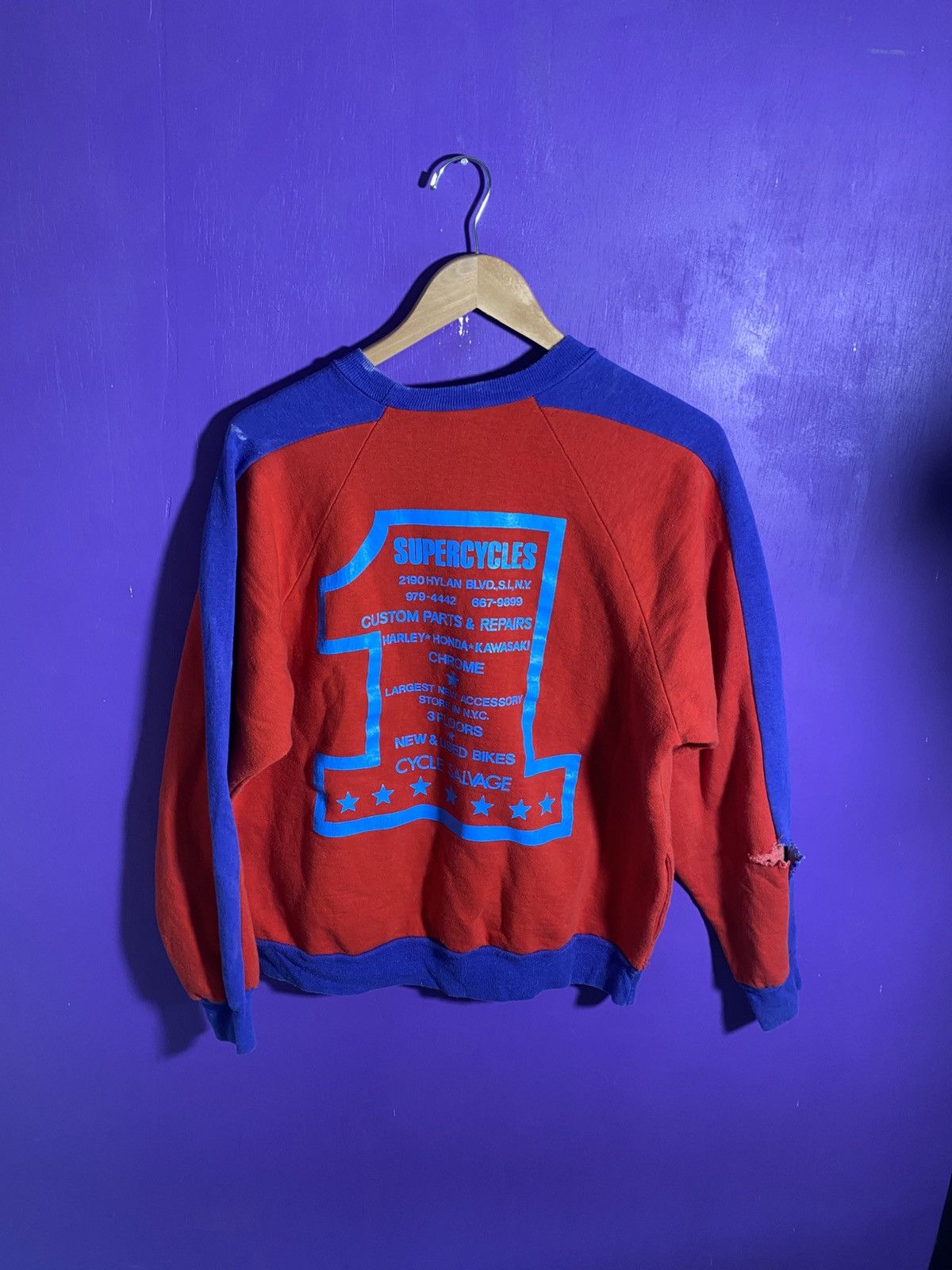 Vintage Vintage 80s Team Super Cycles logo sweatshirt Size US M / EU 48-50 / 2 - 2 Thumbnail
