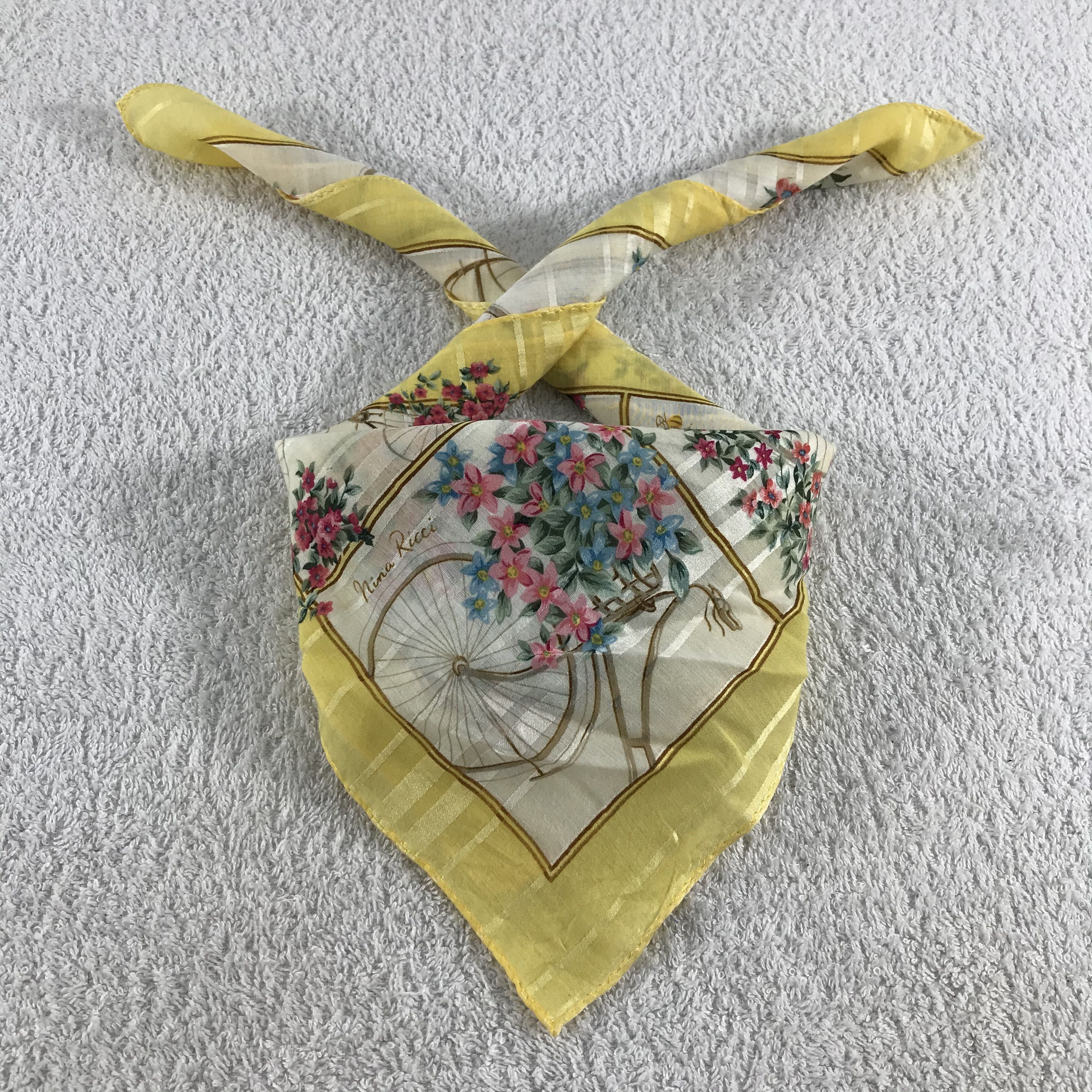 Nina Ricci × Vintage Nina Ricci Bandana / Handkerchief / Neckerchief - S166 Size ONE SIZE - 3 Thumbnail