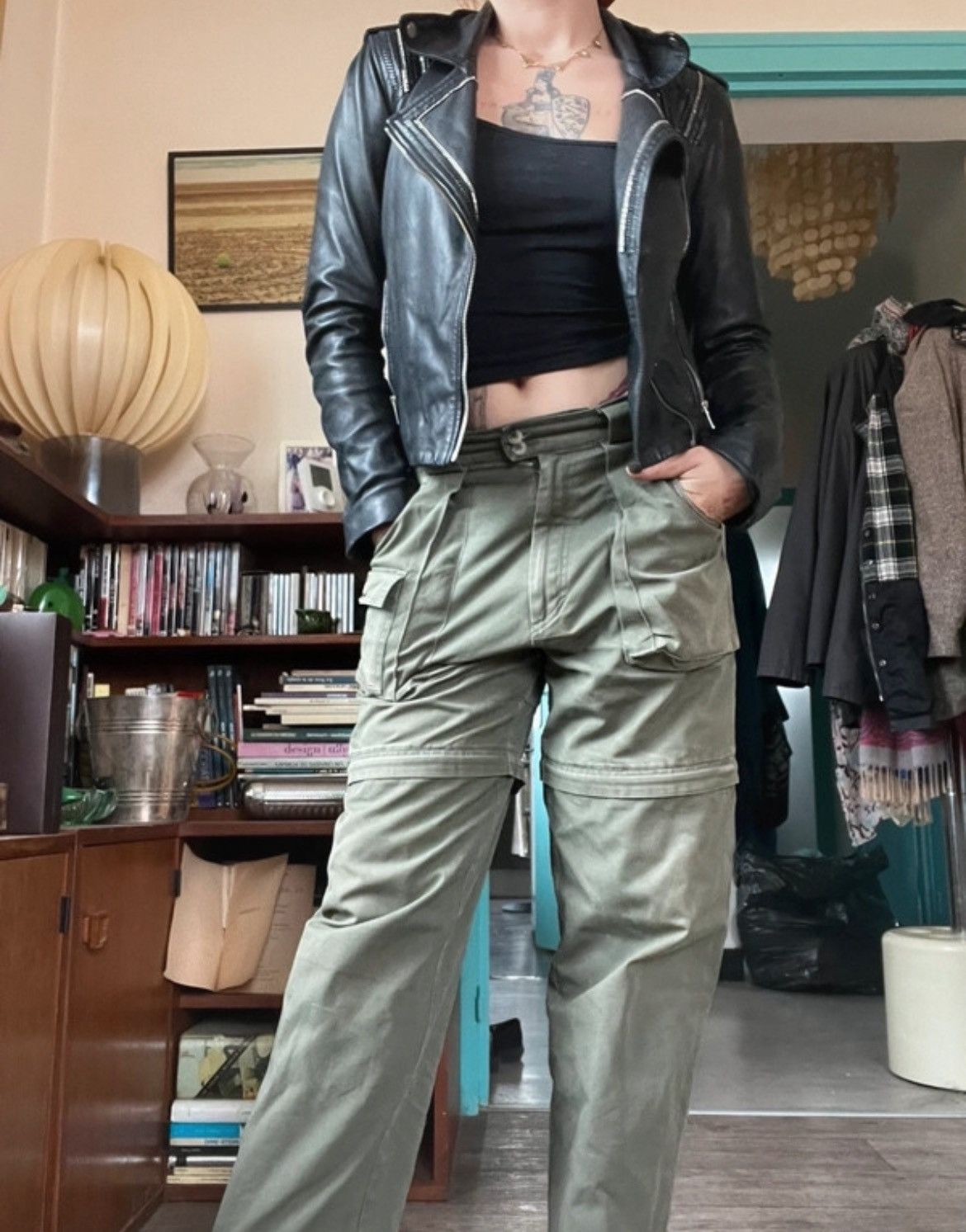 image of Magnificent Lamb Leather Perfecto Personalized Ikks in Black, Women's (Size Medium)