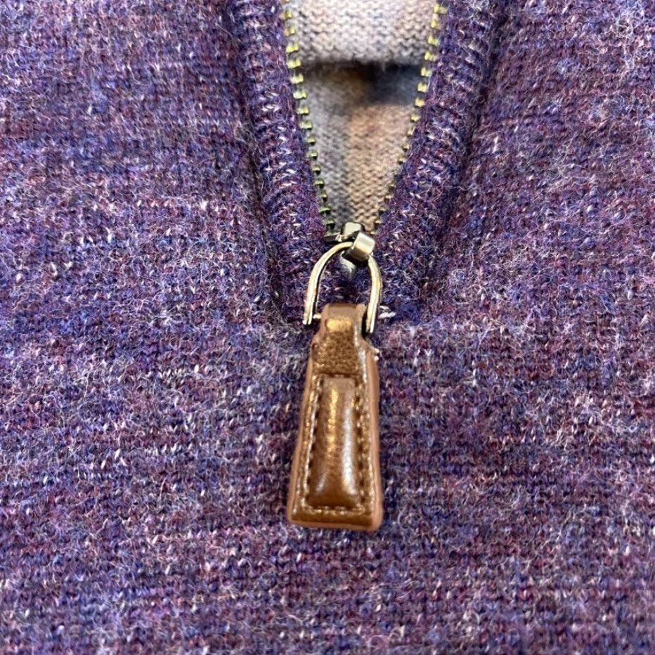 Peter Millar PETER MILLAR Sweater Mens Extra Large Purple 100% Merino Wool 1/4 Zip Pullover Size US XL / EU 56 / 4 - 7 Thumbnail