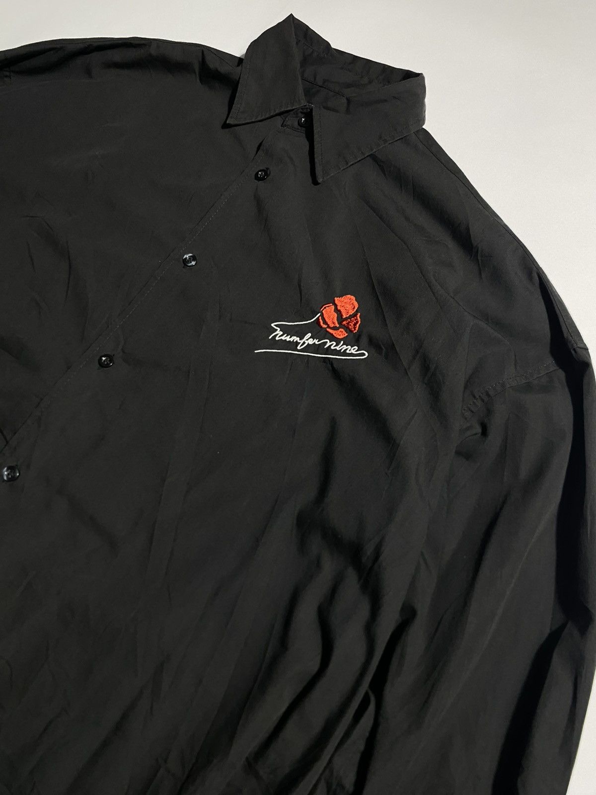 Number (N)ine NUMBER (N)INE OVERSIZE SHIRT BUTTON UP ROSE LOGO Size US XL / EU 56 / 4 - 2 Thumbnail