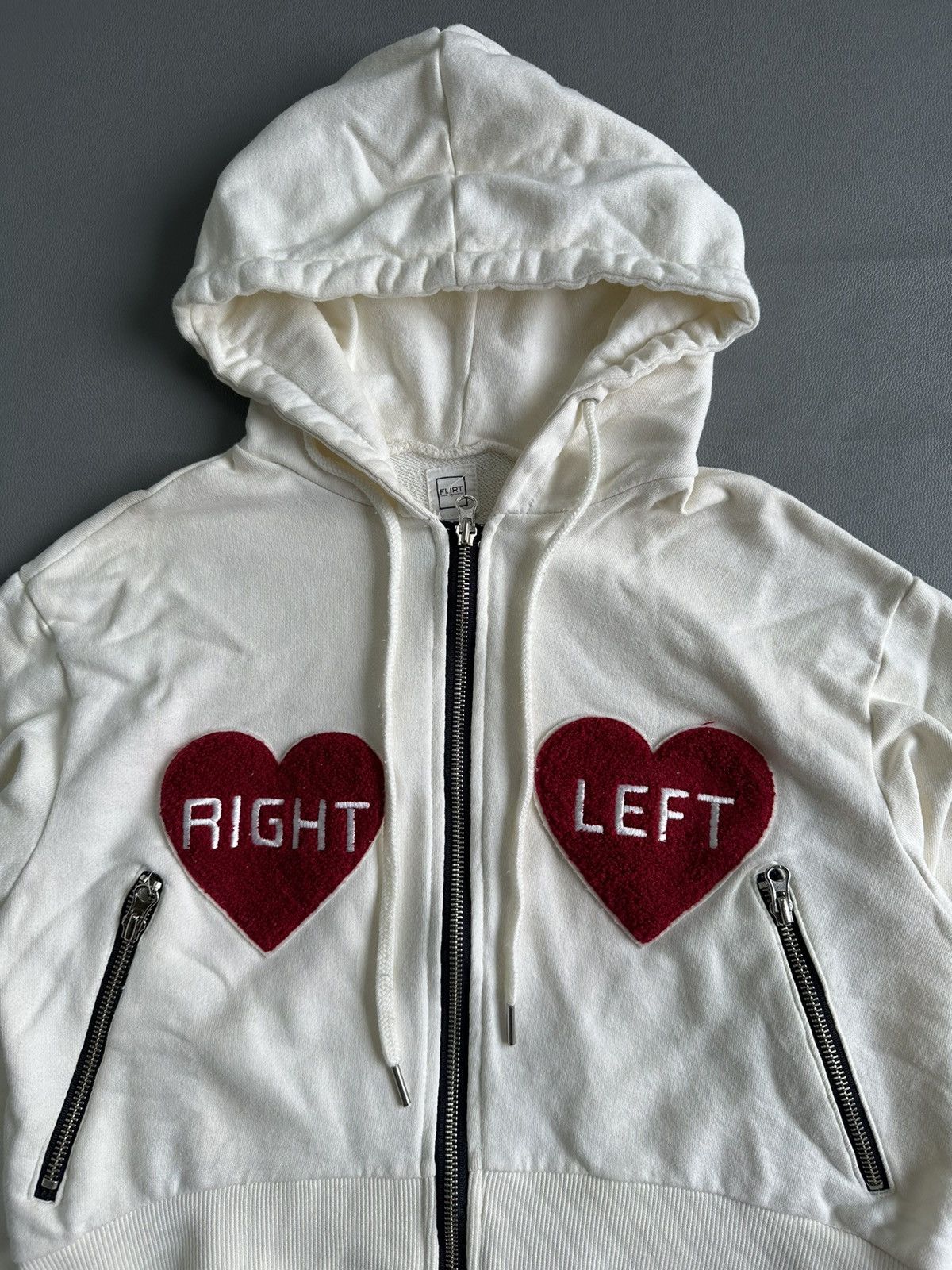 Le Grande Bleu (L.G.B.) FLIRT LOVE LEFT & RIGHT ZIP UP HOODIR IFSIX LGB STYLE Size M / US 6-8 / IT 42-44 - 2 Thumbnail