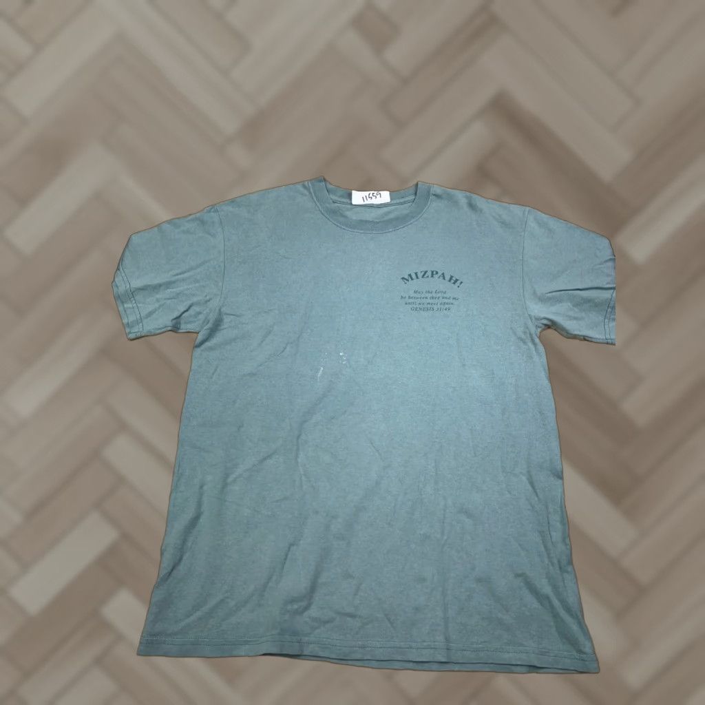 Vintage VINTAGE Mizpah! Jesus Shirt L Green The Man in the Middle Changed by His Glory Shirt Mens Green Jesus Religion Christian 90s Size US L / EU 52-54 / 3 - 1 Thumbnail