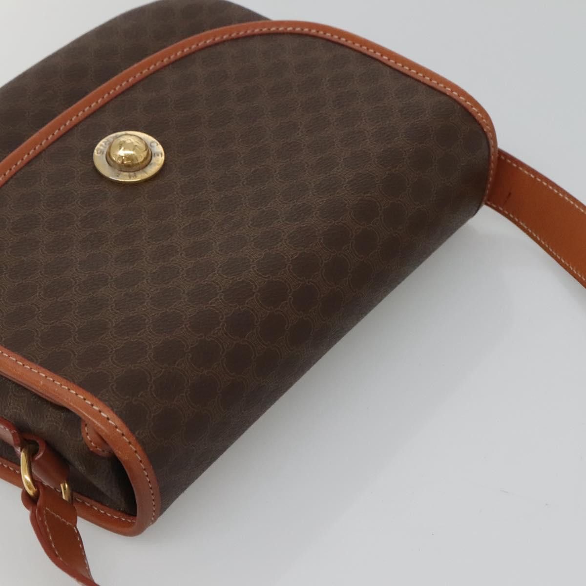 Celine CELINE Macadam Canvas Shoulder Bag Pvc Brown Gold Size ONE SIZE - 6 Thumbnail