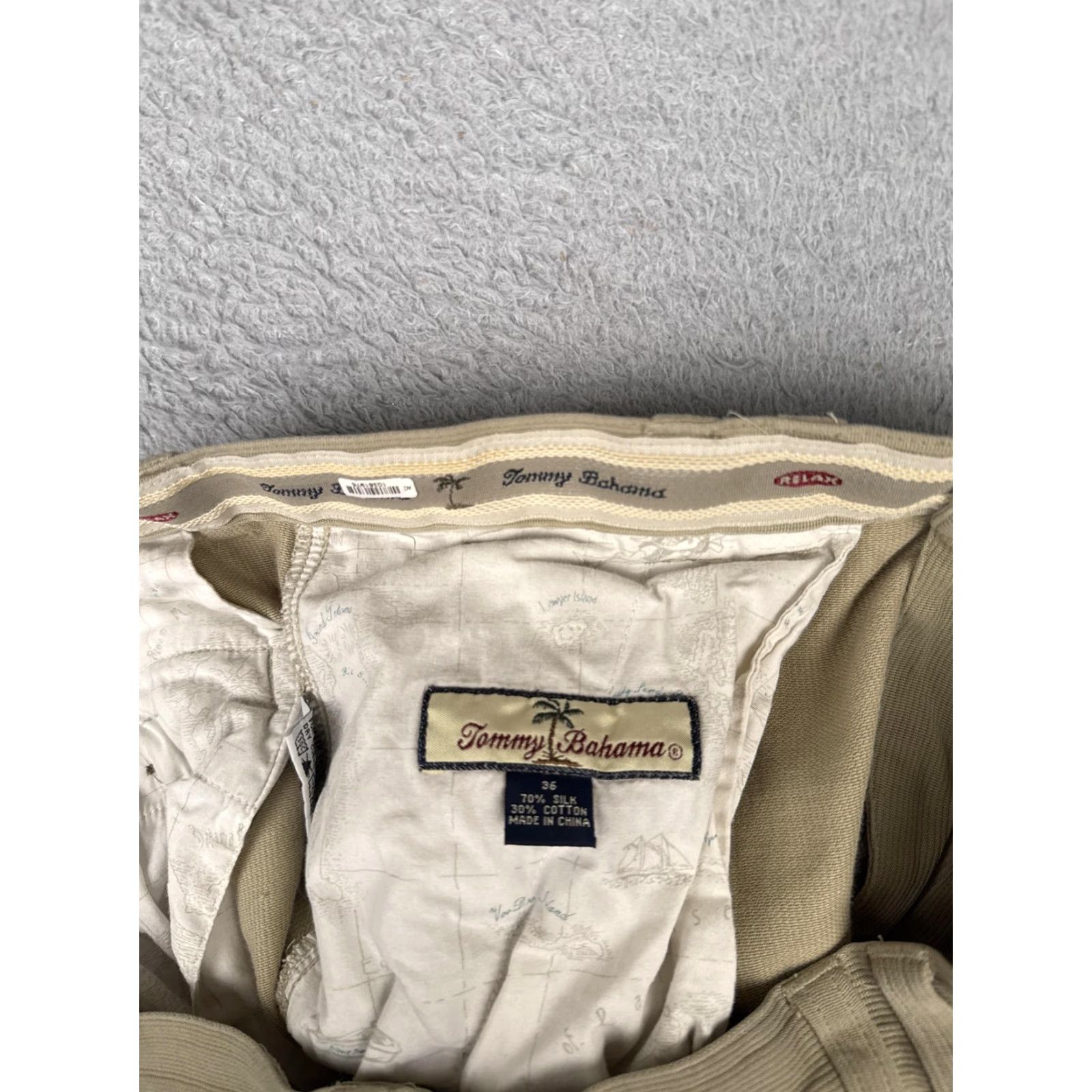 Tommy Bahama Tommy Bahama Shorts Mens 36 Tan Silk Cotton Blend Relax Chino Flat Front Casual Size US 36 / EU 52 - 7 Thumbnail