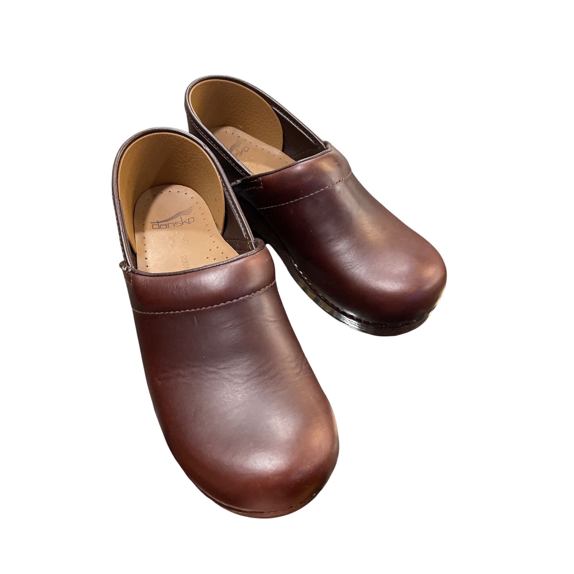 Dansko Dansko wms brown leather nursing day wear mules clogs sz 10- Size US 10 / IT 40 - 20 Thumbnail