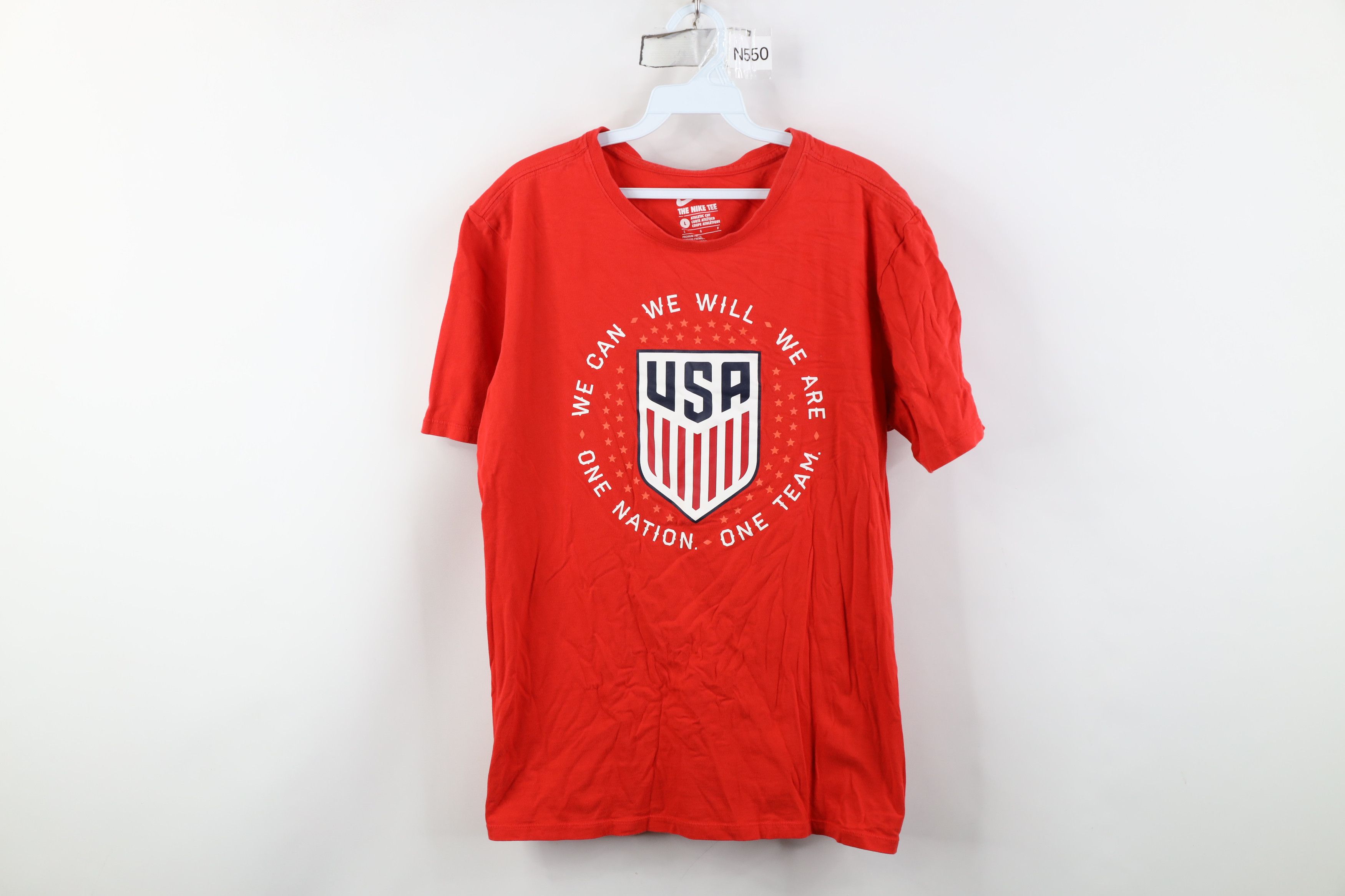 Nike Nike Athletic Cut USA Soccer World Cup Short Sleeve T-Shirt Size US L / EU 52-54 / 3 - 1 Thumbnail