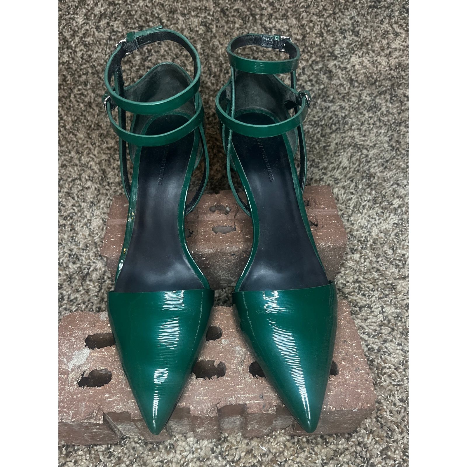 Alexander Wang Alexander Wang Emma Patent Ankle Strap Pump Green 40.5 Size US 9.5 / IT 39.5 - 9 Thumbnail