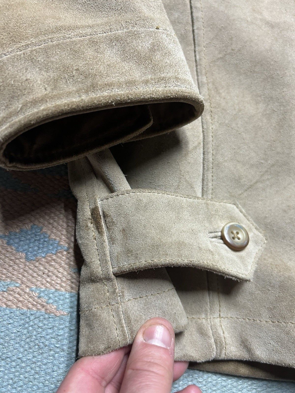 Vintage Vtg L’Homme suede leather jacket quilt line insulated medium Size US M / EU 48-50 / 2 - 9 Thumbnail