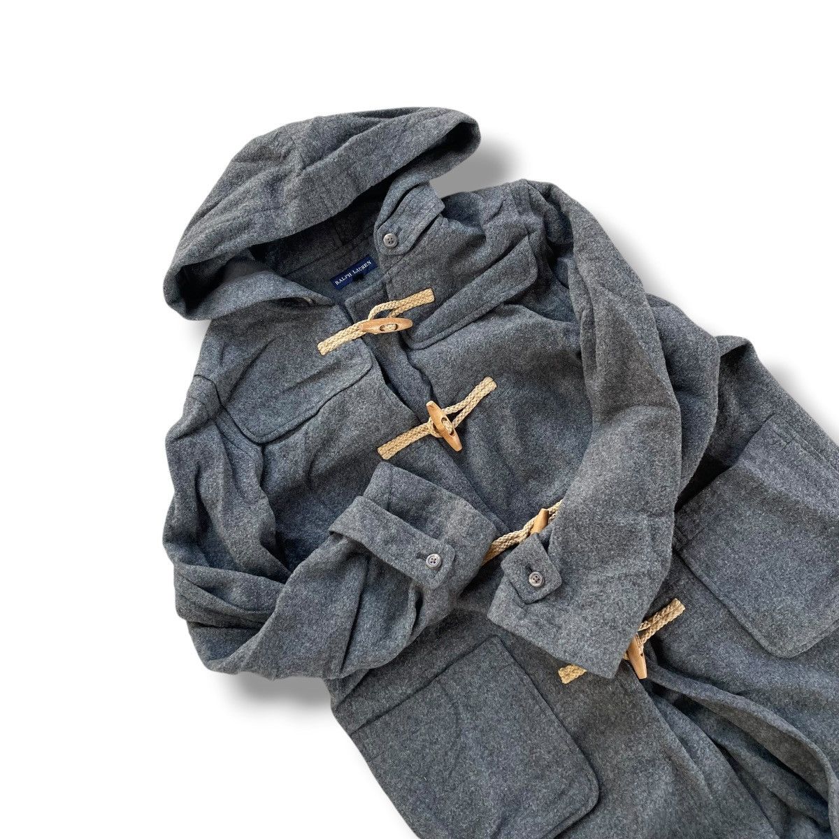 Ralph Lauren RL RALPH LAUREN WOOL DUFFLE HOODIE COAT JACKET Size US L / EU 52-54 / 3 - 7 Thumbnail