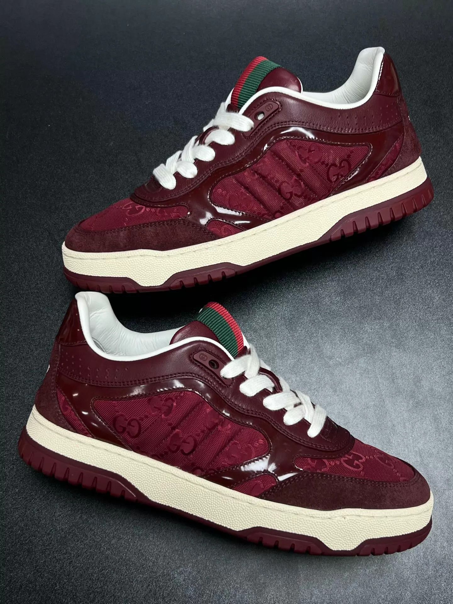 Gucci GUCCI Re-Web Red Low-Top Sneaker 37.5 Size US 7 / IT 37 - 5 Thumbnail