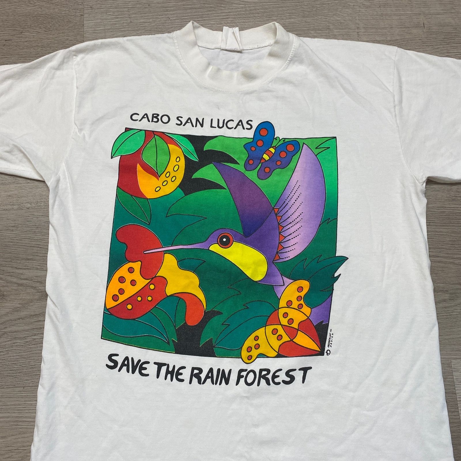 Vintage Vintage Cabo San Lucas Save the Rain Forest Shirt Medium Size US M / EU 48-50 / 2 - 2 Thumbnail
