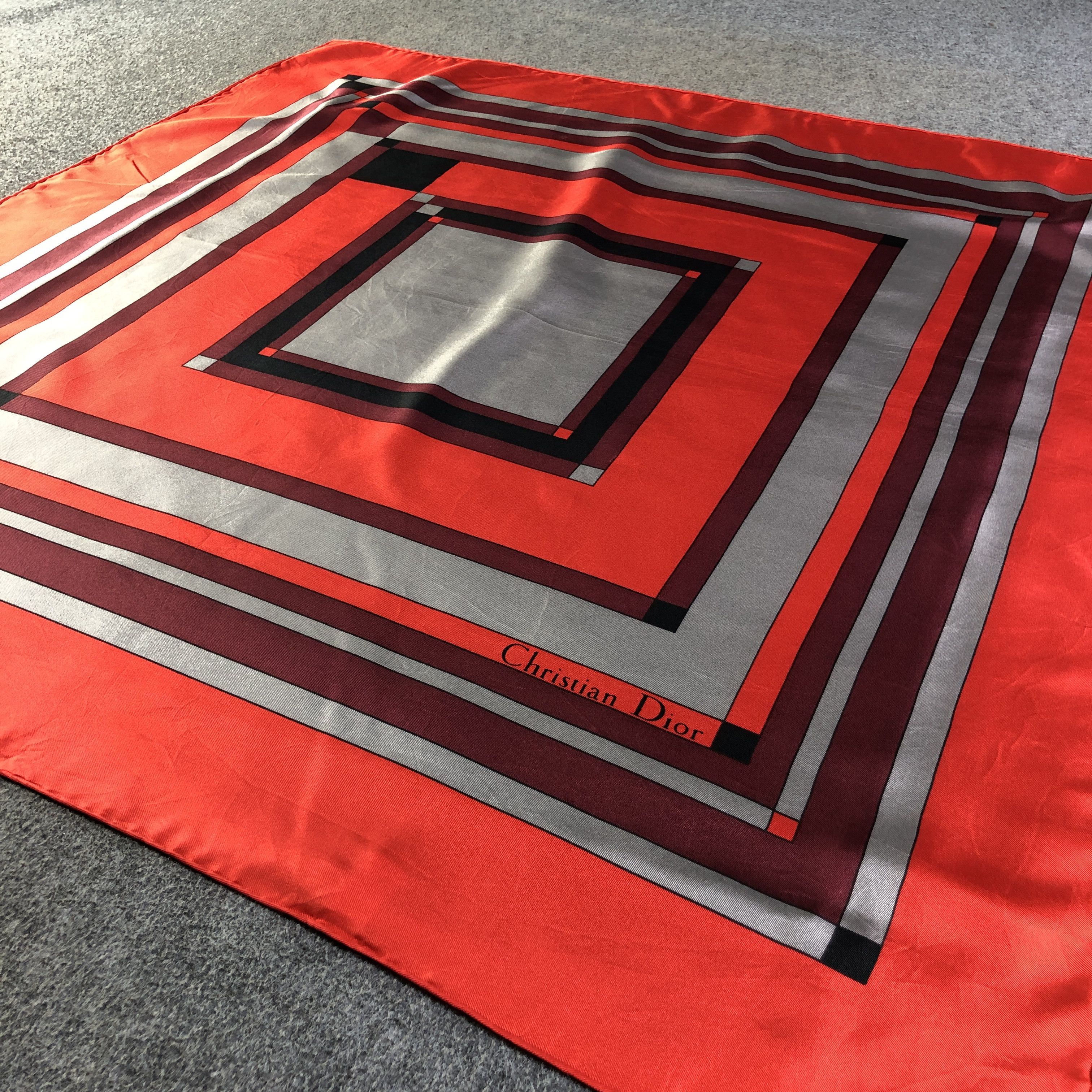 Christian Dior Monsieur Christian Dior Hand Rolled Silk Scarf M1160 Size ONE SIZE - 3 Thumbnail