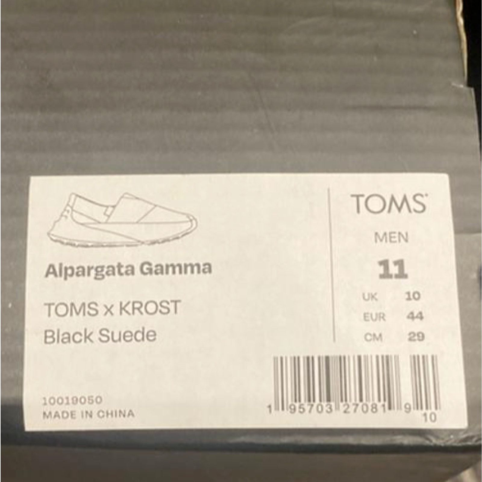 Toms TOMS Alpargata Gamma X KROST Slip On Sneakers Black Suede 11 Size US 11 / EU 44 - 6 Thumbnail