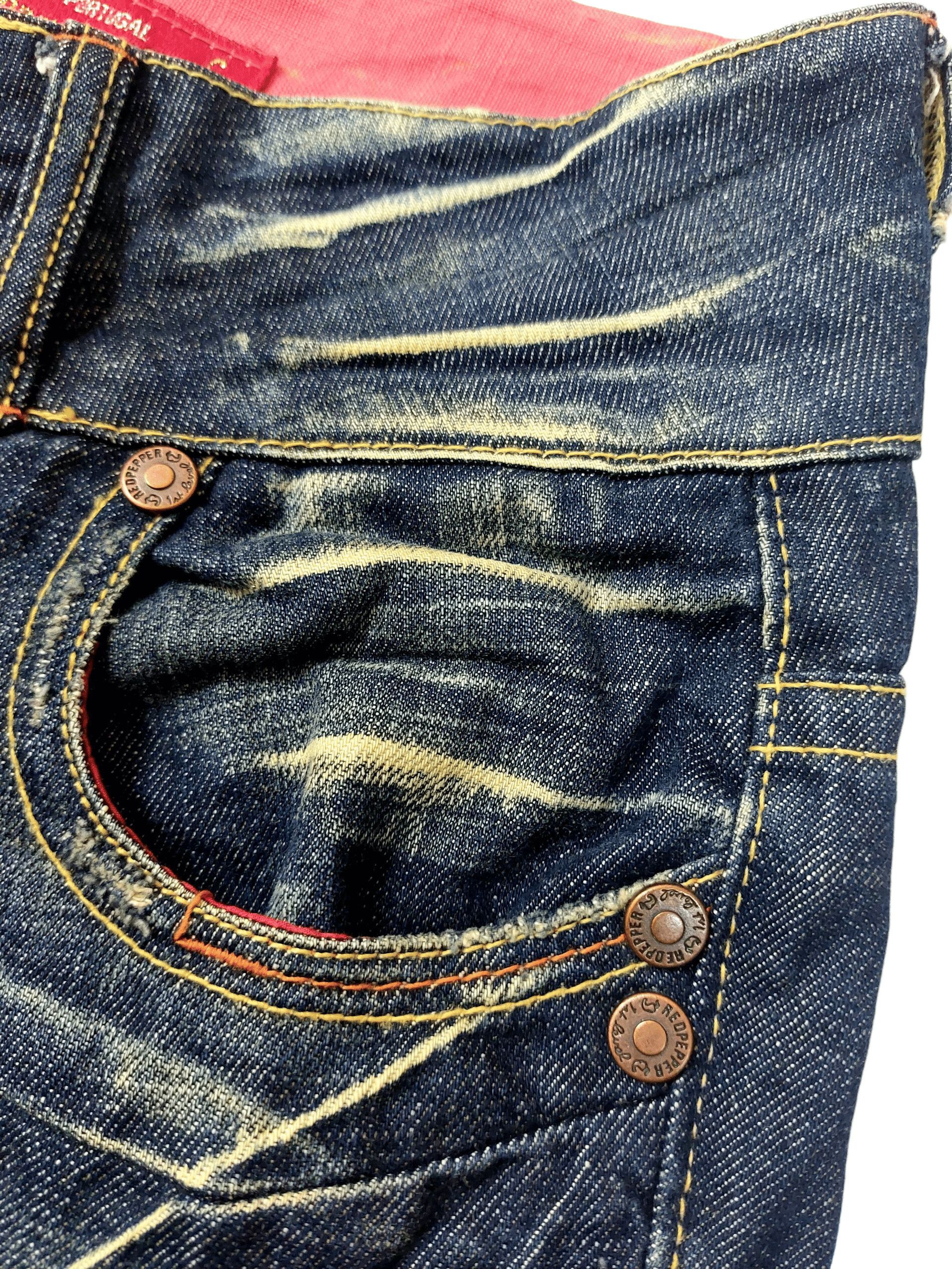Vintage Red Pepper Punk Bootcut Unisex Low Rise Denim Size 26" / US 2 / IT 38 - 5 Thumbnail