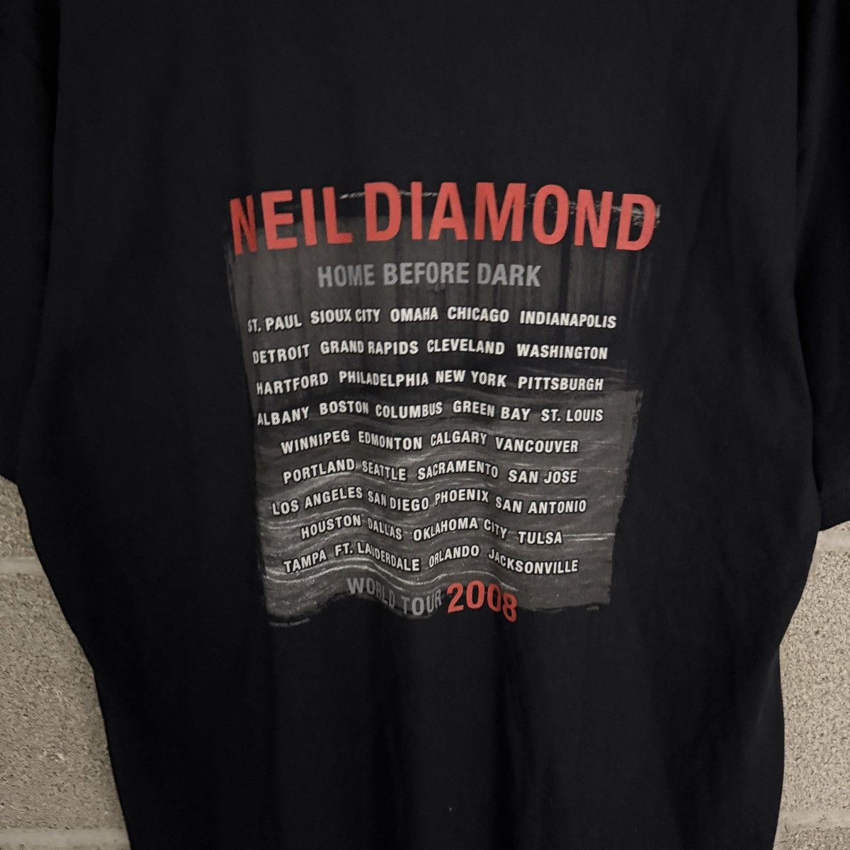 Anvil Anvil Neil Diamond Home Before Dark Black T-Shirt Mens Large Size US L / EU 52-54 / 3 - 5 Thumbnail