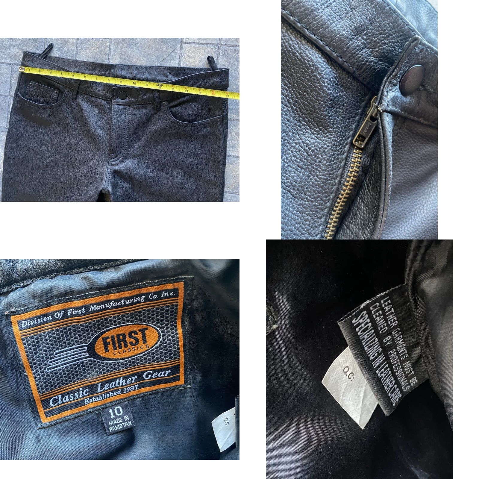 Vintage First Classics Leather Pants Women Black Size 10 Size 32" / US 10 / IT 46 - 8 Thumbnail