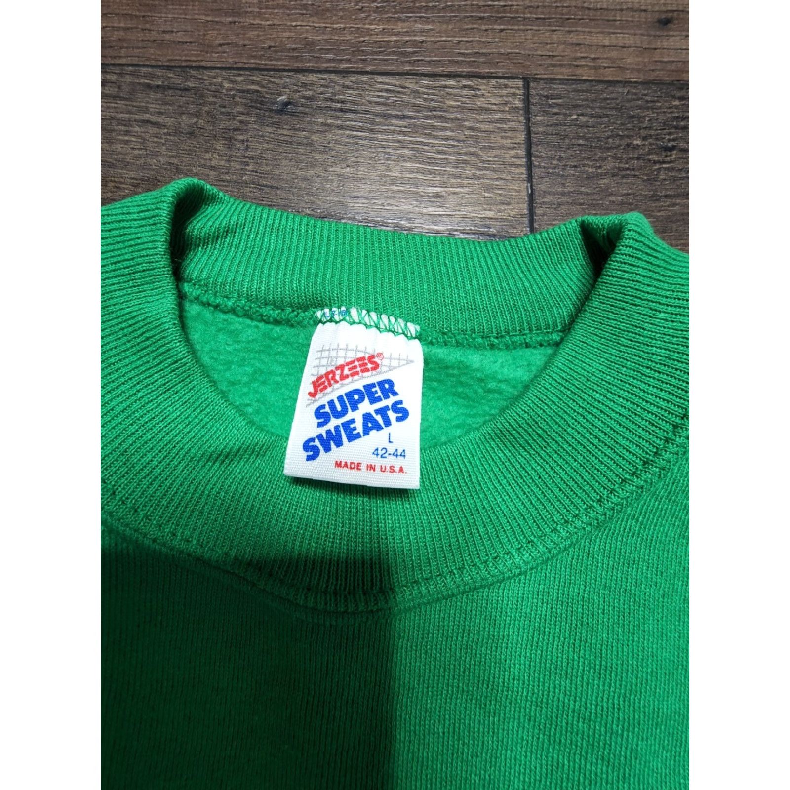 Jerzees VINTAGE Jerzees Crewneck Sweatshirt Men XL Green Cotton Blend USA 90s Pullover Size US XL / EU 56 / 4 - 2 Thumbnail