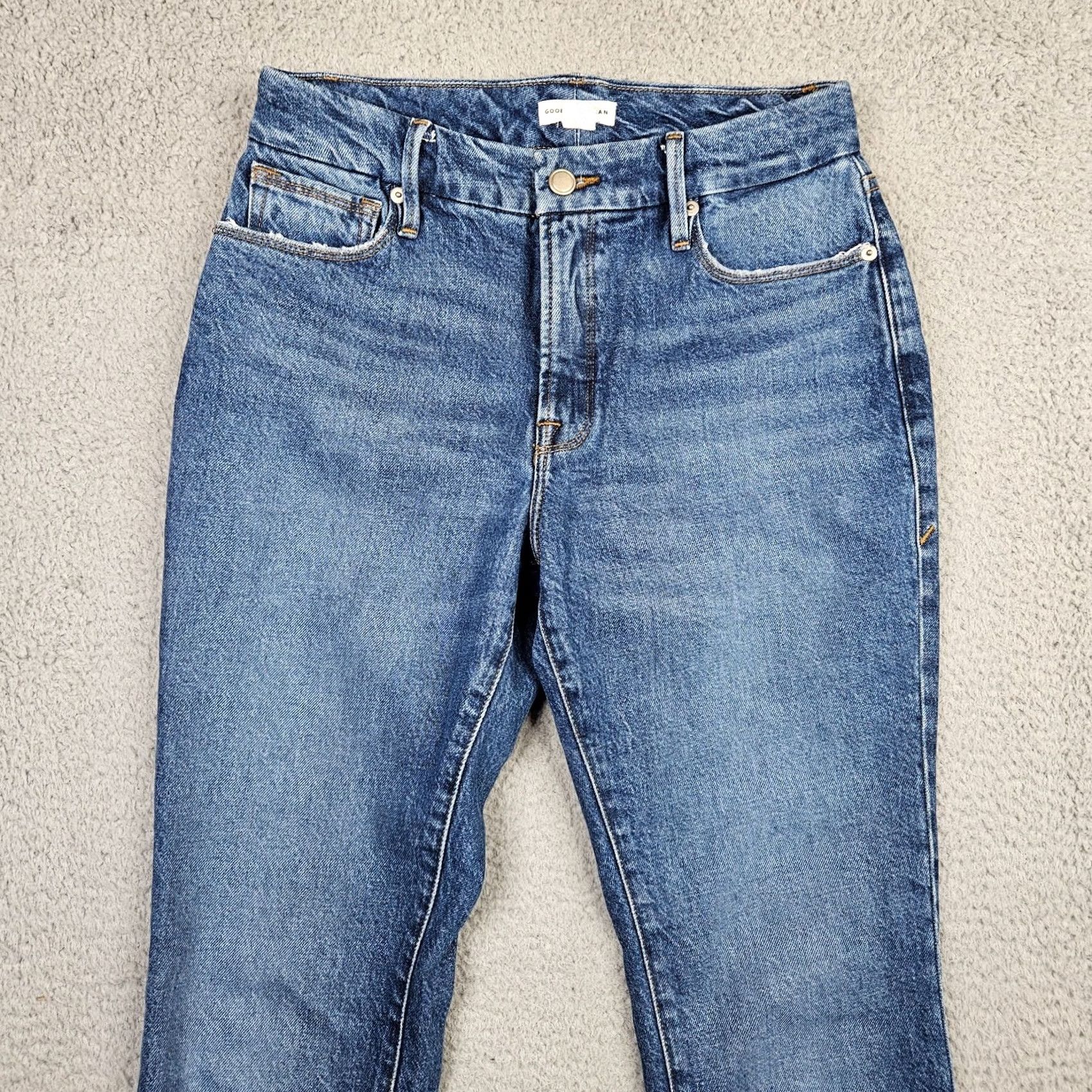 Good American Good American Jeans Women’s Classic Blue Cotton Denim 0/25 Pockets Casual Vintage No Size 25" / US 0 / IT 36 - 3 Thumbnail