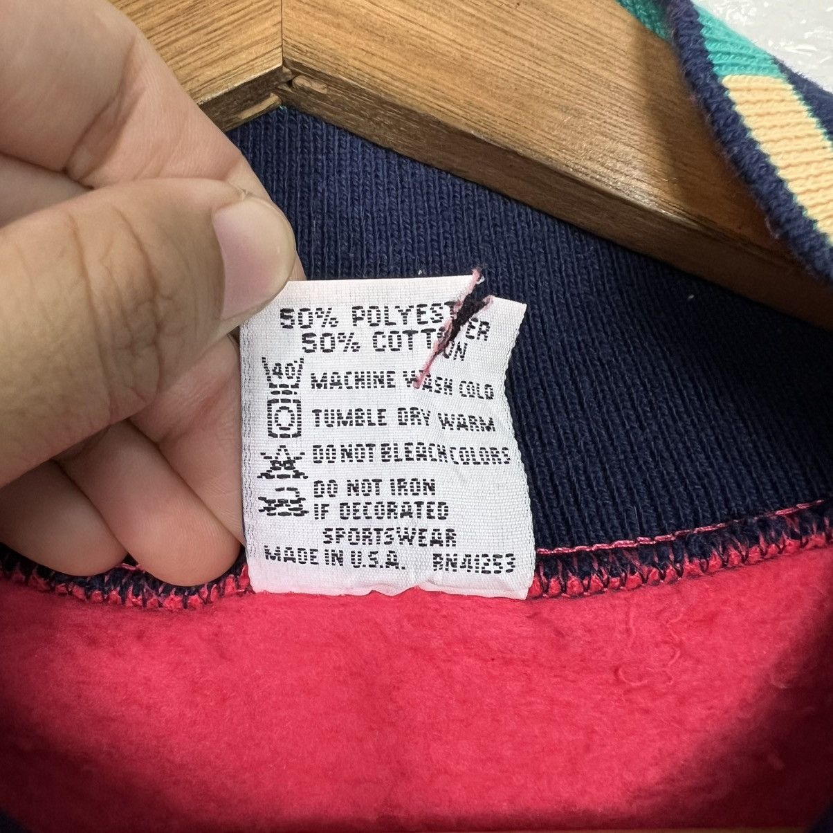 Vintage Vintage 90's CAL CRU Made in Usa Plain Sweatshirt #4102-C186 Size US L / EU 52-54 / 3 - 10 Thumbnail