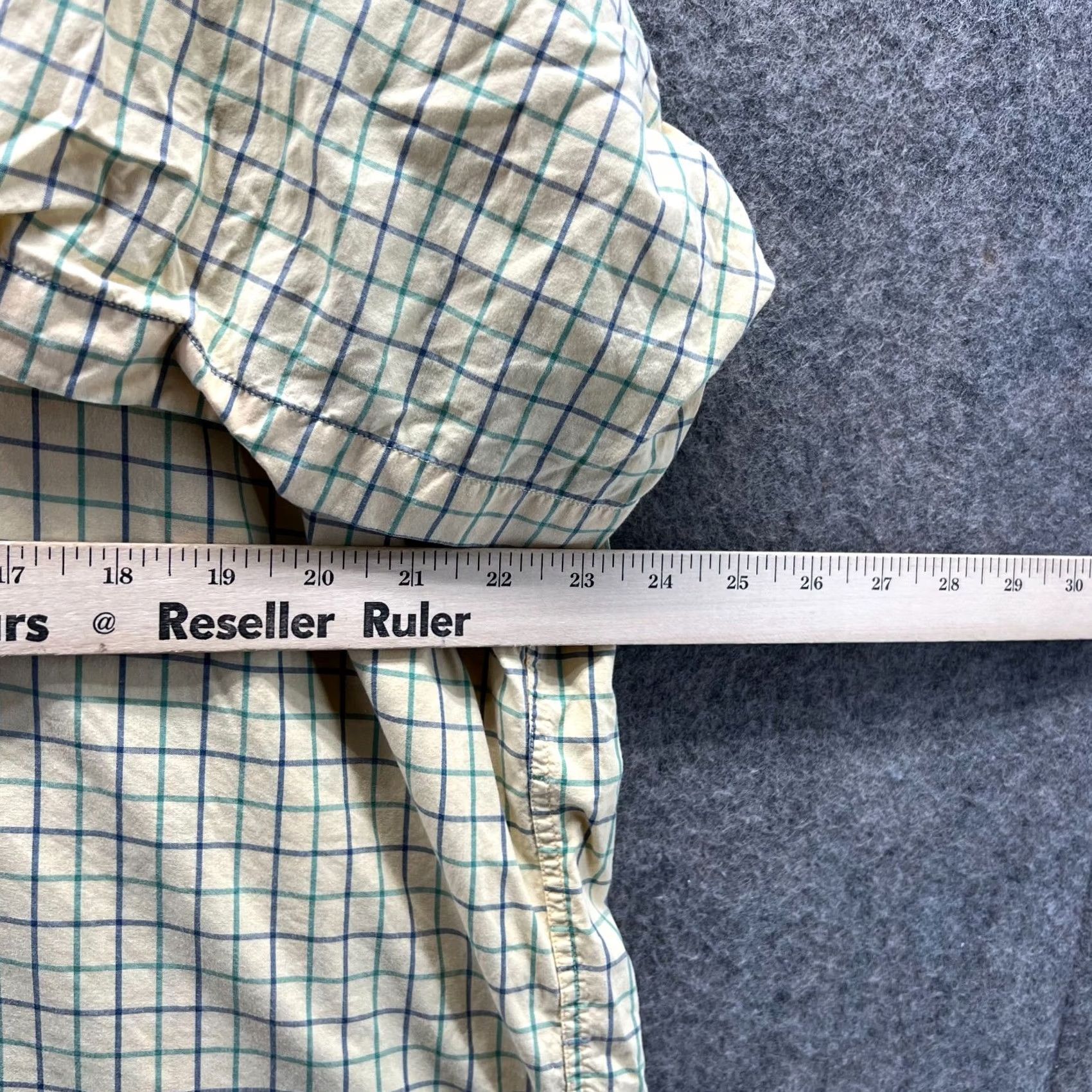 Brooks Brothers Brooks Brothers Sport Shirt Men XL Yellow Plaid Button-Down Cotton Windowpane Short Sleeve Button-Up Casual Business Size US XL / EU 56 / 4 - 3 Thumbnail