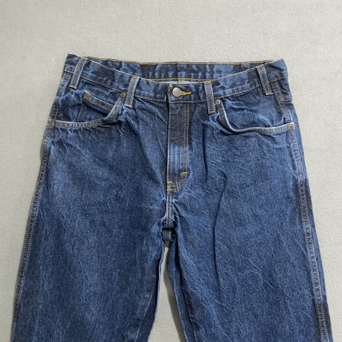 Dickies Dickies Jeans Mens Sz 34 Blue Denim Wide Leg Pants Dark Wash Size US 34 / EU 50 - 2 Thumbnail