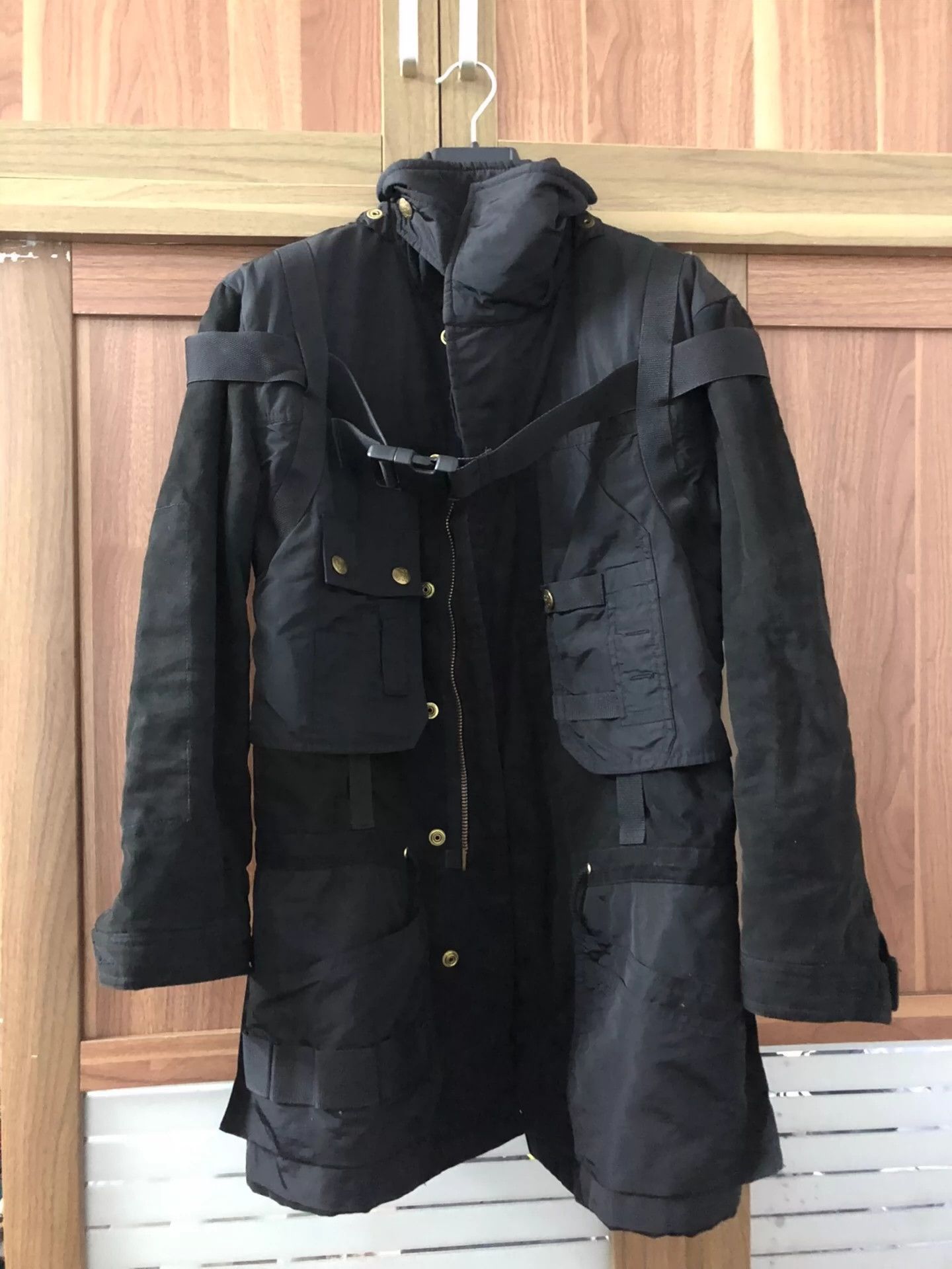 ジャケット・アウター jean paul gaultier homme n-3b coat black Jean Paul Gaultier Runway A/W 2003 Iconic Bondage Straps
