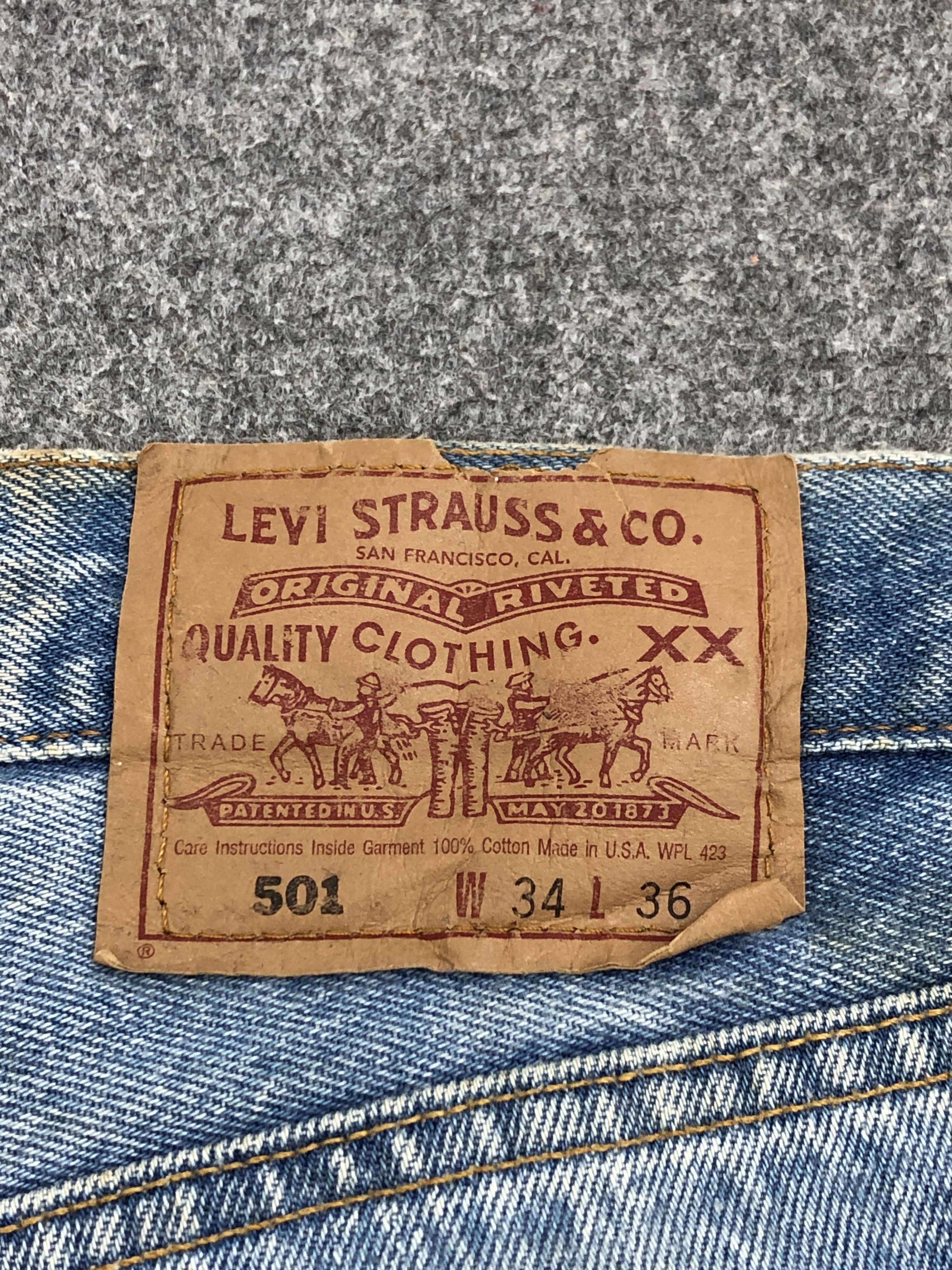 Levi's × Vintage Vintage 90s Levi's 501 Light Washed Jeans Size US 33 - 5 Thumbnail