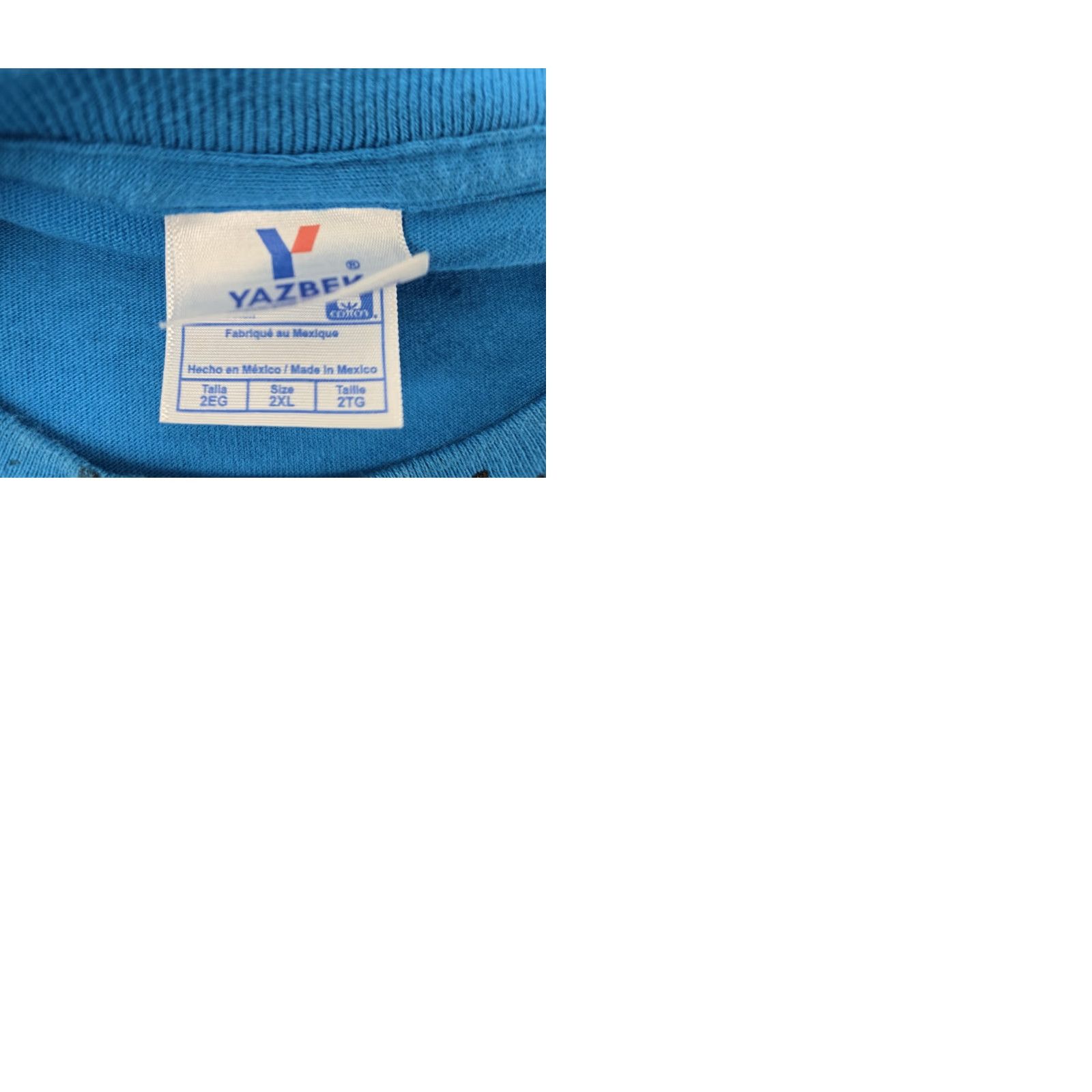 Velvet VINTAGE yazbek Y2K T-Shirt Blue Short Sleeve Skull Grunge Cross Velvet Wings Gothic 2XL Mens Size US XXL / EU 58 / 5 - 9 Thumbnail