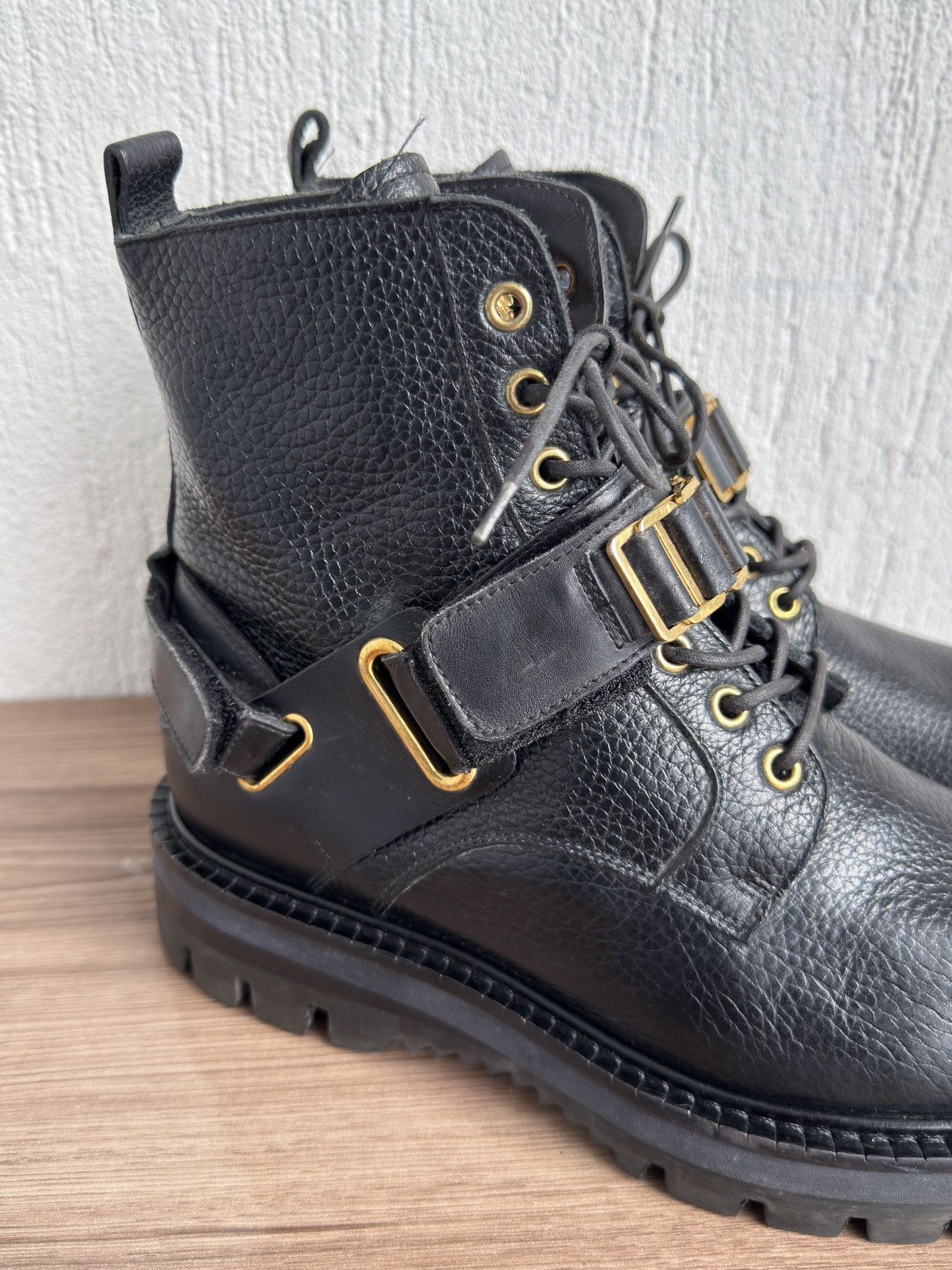 Versace ❗️🔥Medusa logo strapped combat boots Size US 7.5 / EU 40-41 - 4 Thumbnail