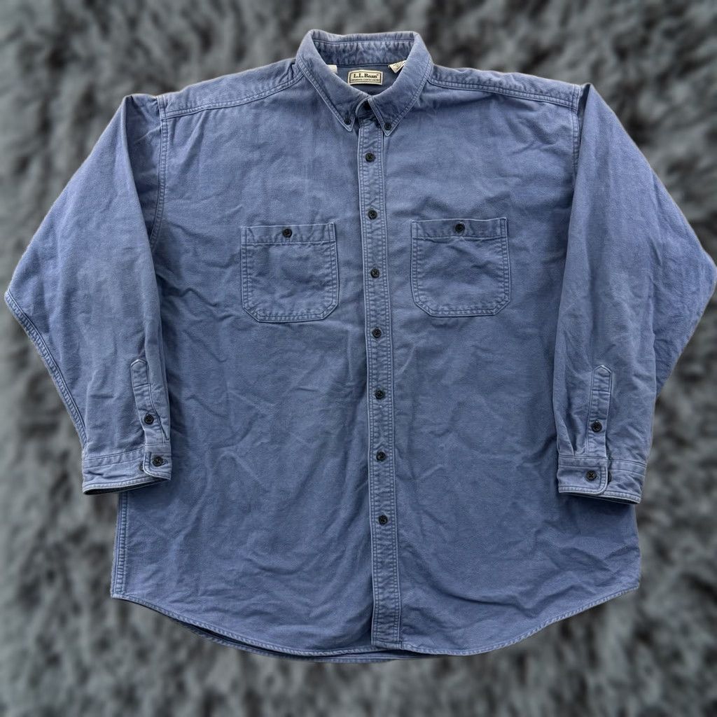 Vintage VINTAGE LL Bean Shirt Mens 2XL Tall Blue Button Chamois Flannel 90s Hunting USA Size US XXL / EU 58 / 5 - 1 Thumbnail